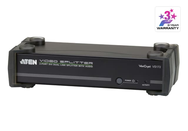 2-Port DVI Dual Link/Audio Splitter