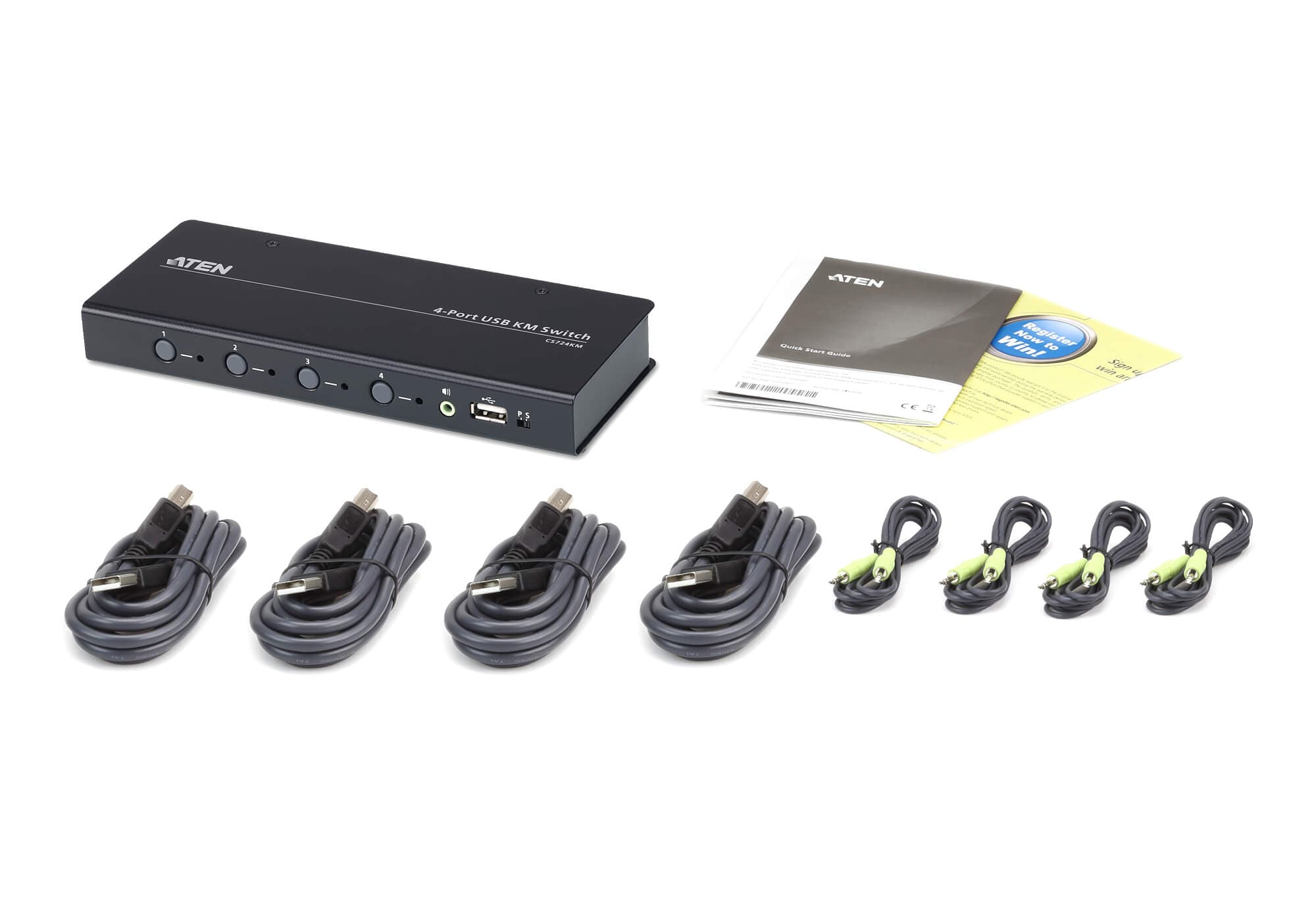 4-port USB Boundless KM Switch (Cables included) — view 5