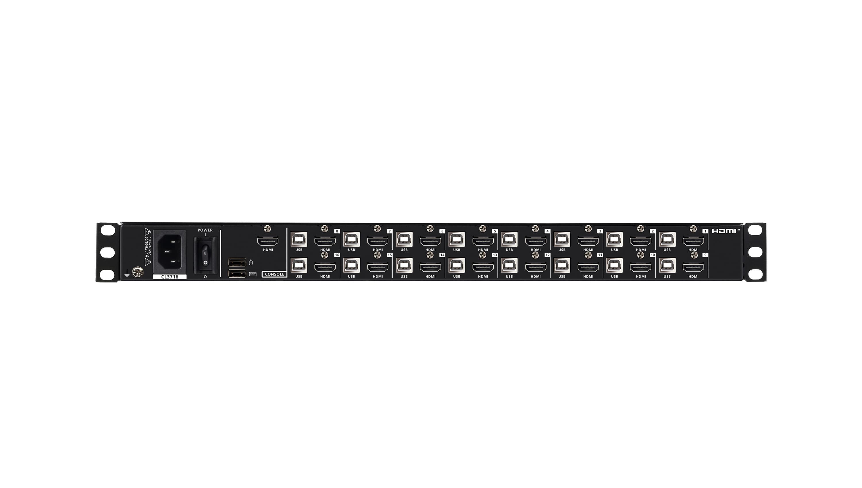 16-Port USB HDMI Single Rail WideScreen LCD KVM Switch — изглед 2