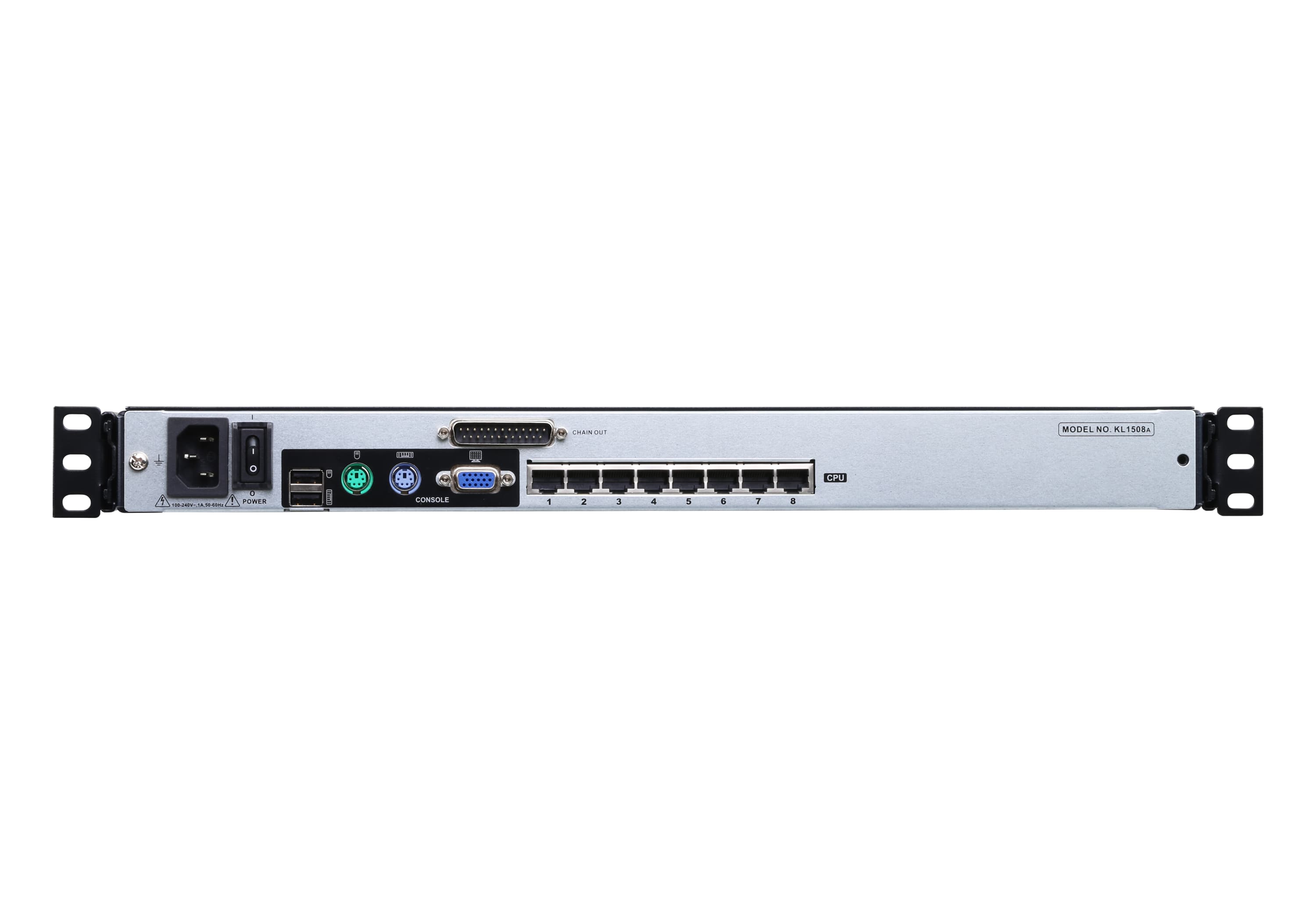 8-Port Cat 5 High-Density Dual Rail LCD KVM Switch — изглед 2