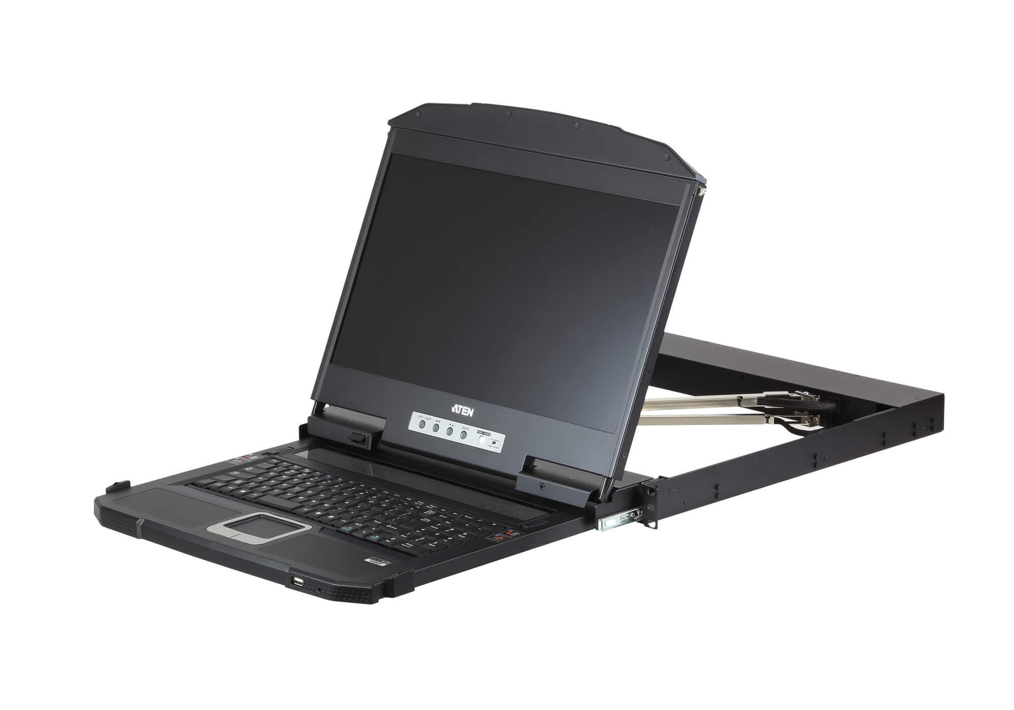 Ultra Short Depth Dual Rail WideScreen LCD Console (USB, HDMI / DVI / VGA) — изглед 3
