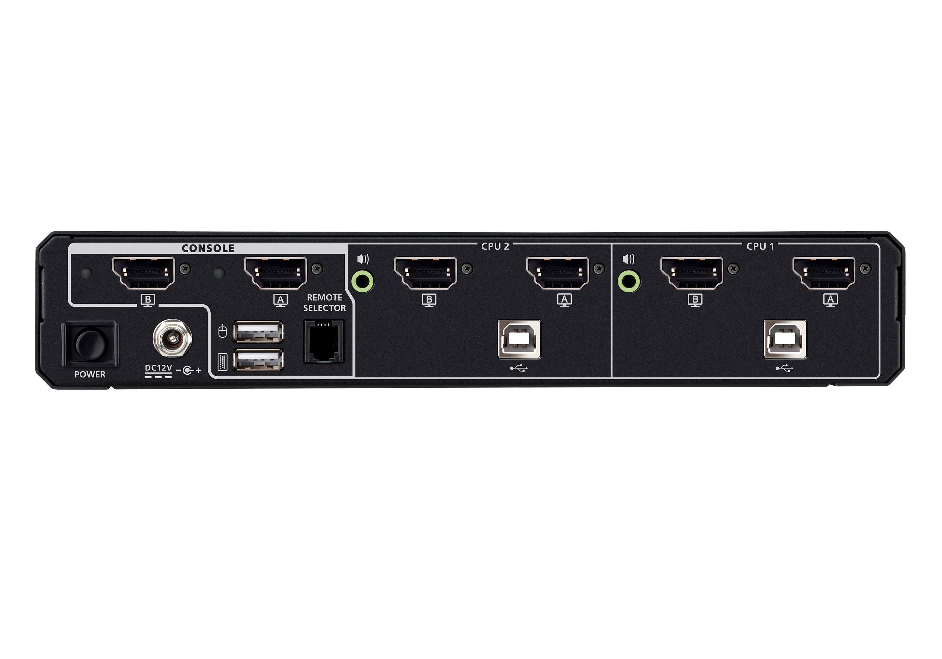 2-Port USB 5K DisplayPort/HDMI Dual Display Universal Secure KVM Switch (PSD PP v4.0 Compliant) — view 2