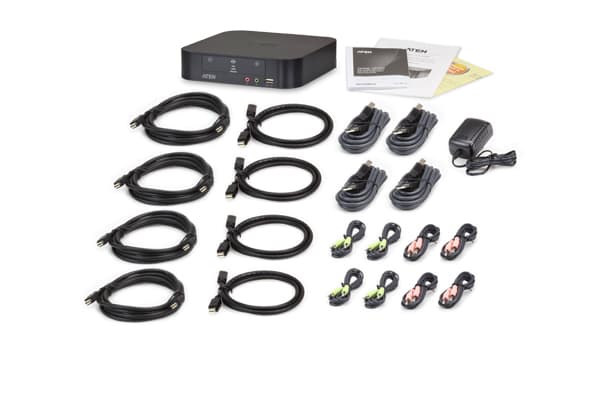 4-Port USB Mini DisplayPort/Audio Dual Display KVMP™ Switch (Cables included)