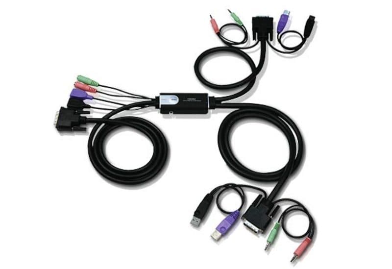 2-Port USB DVI KVM Switch with Audio