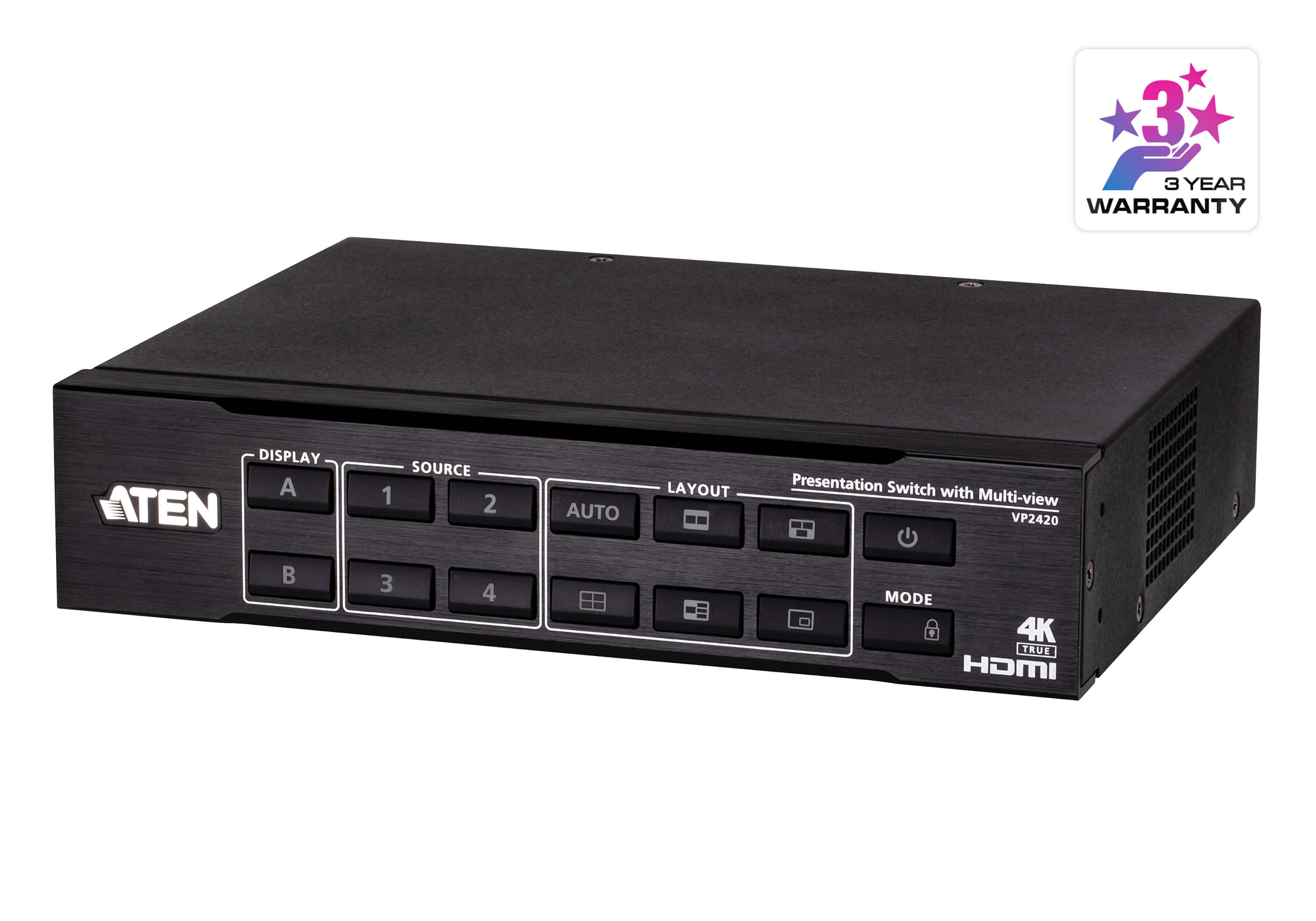 4 x 2 True 4K HDMI Presentation Switch with Multi View — изглед 3