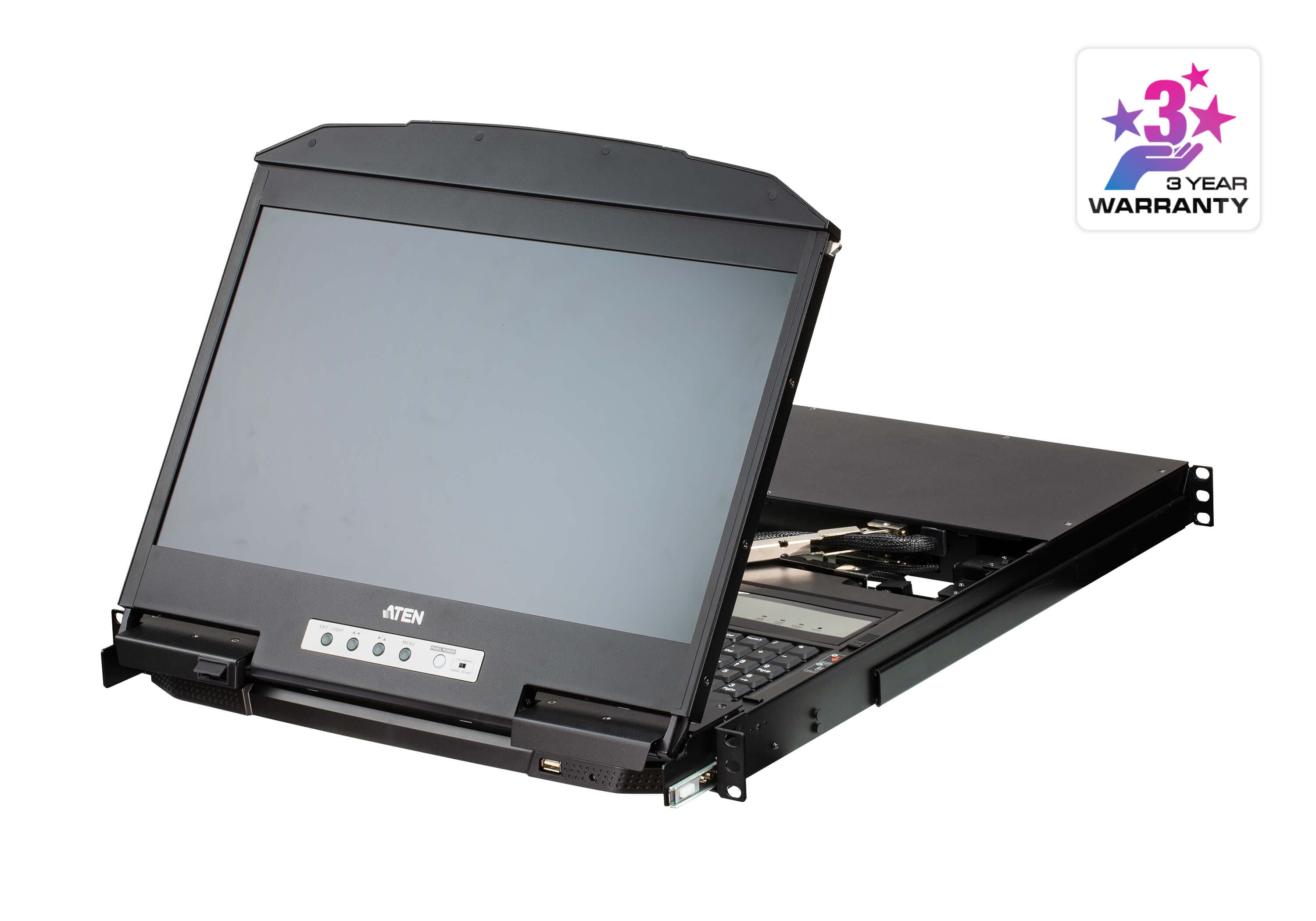 4-Port USB HDMI Multi-View Dual Rail WideScreen LCD KVM Switch — изглед 3