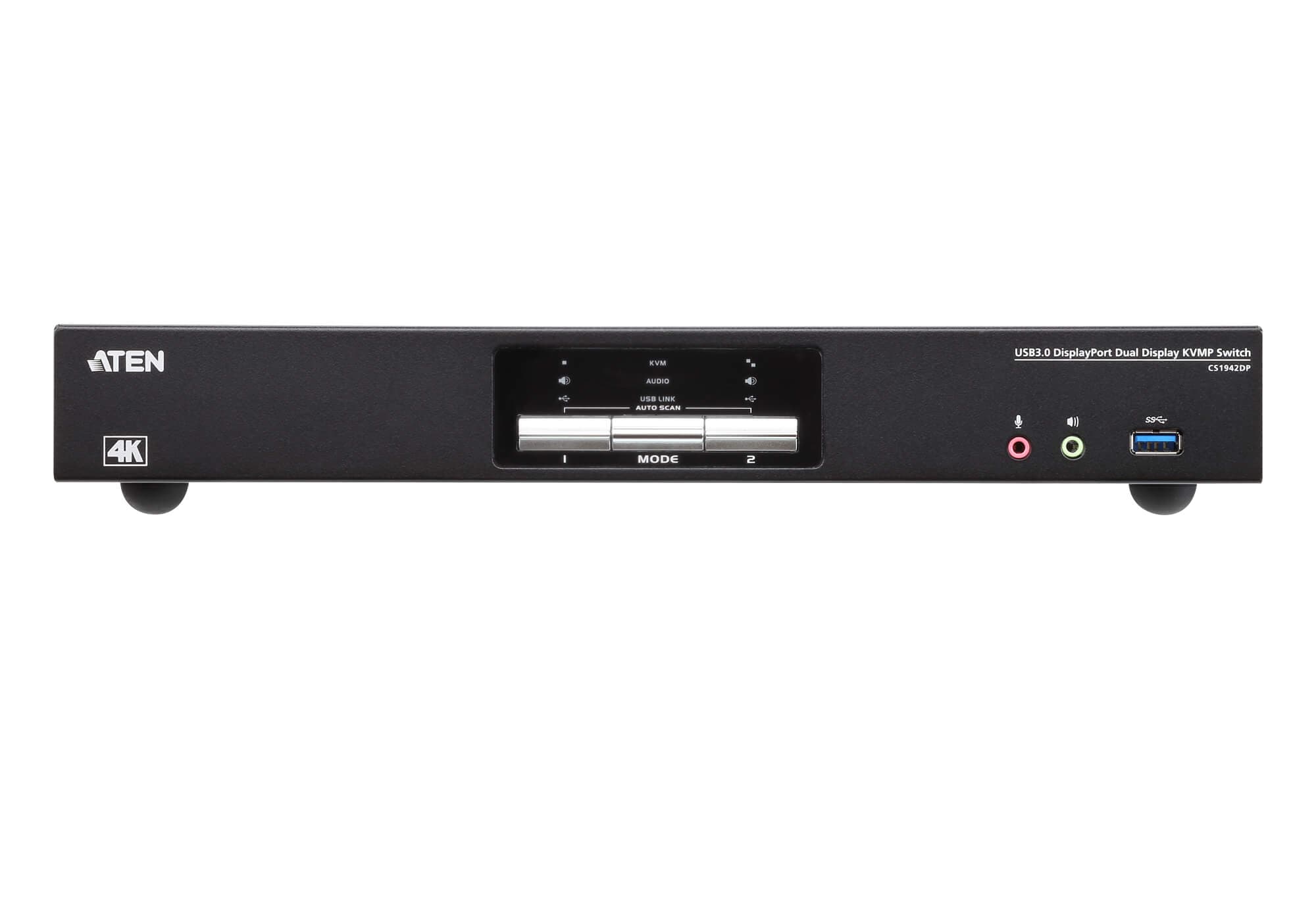 2-Port USB 3.0 4K DisplayPort Dual Display KVMP™ Switch