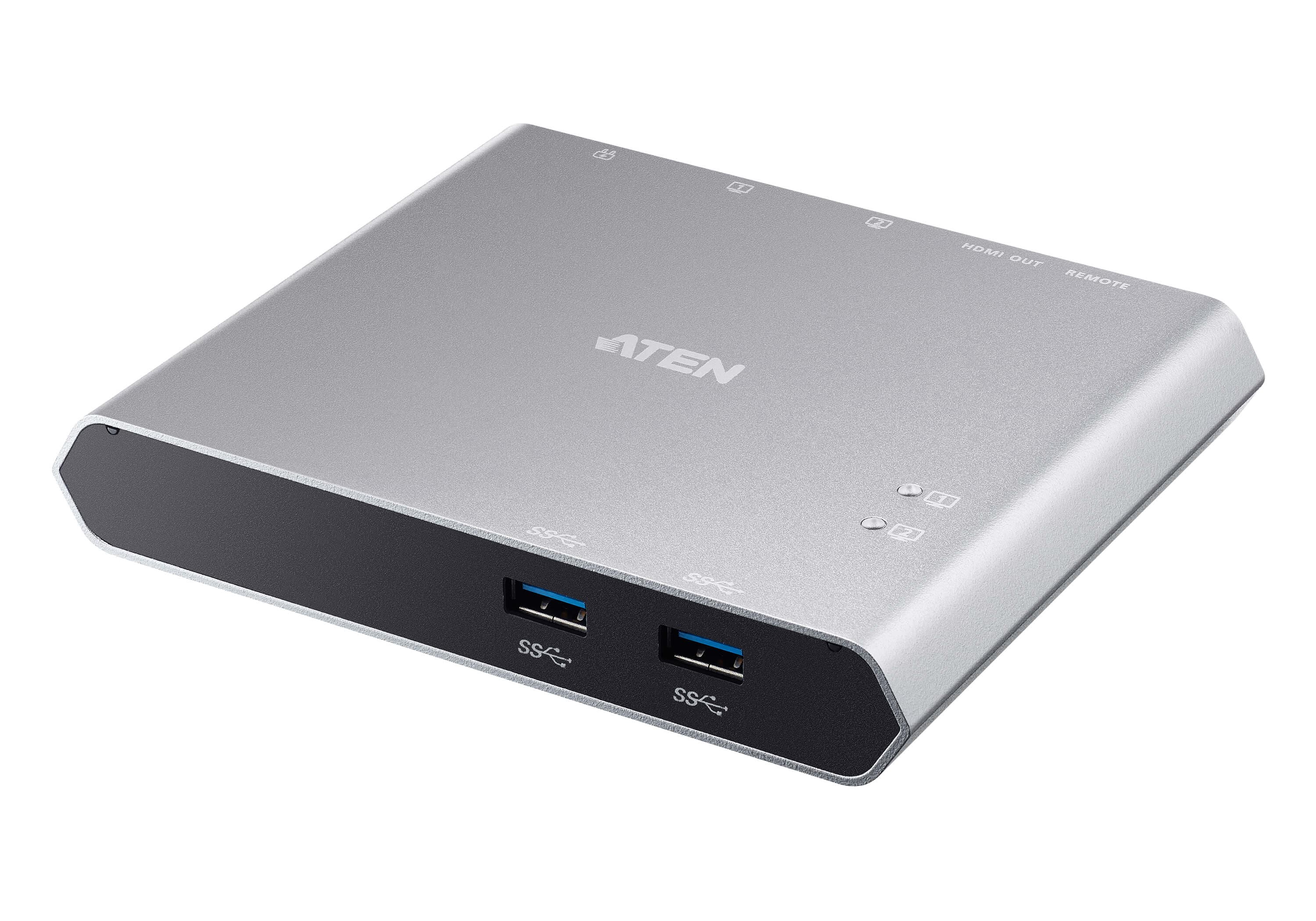 2-Port 4K HDMI USB-C KVM Dock Switch with Power Pass-through — изглед 3