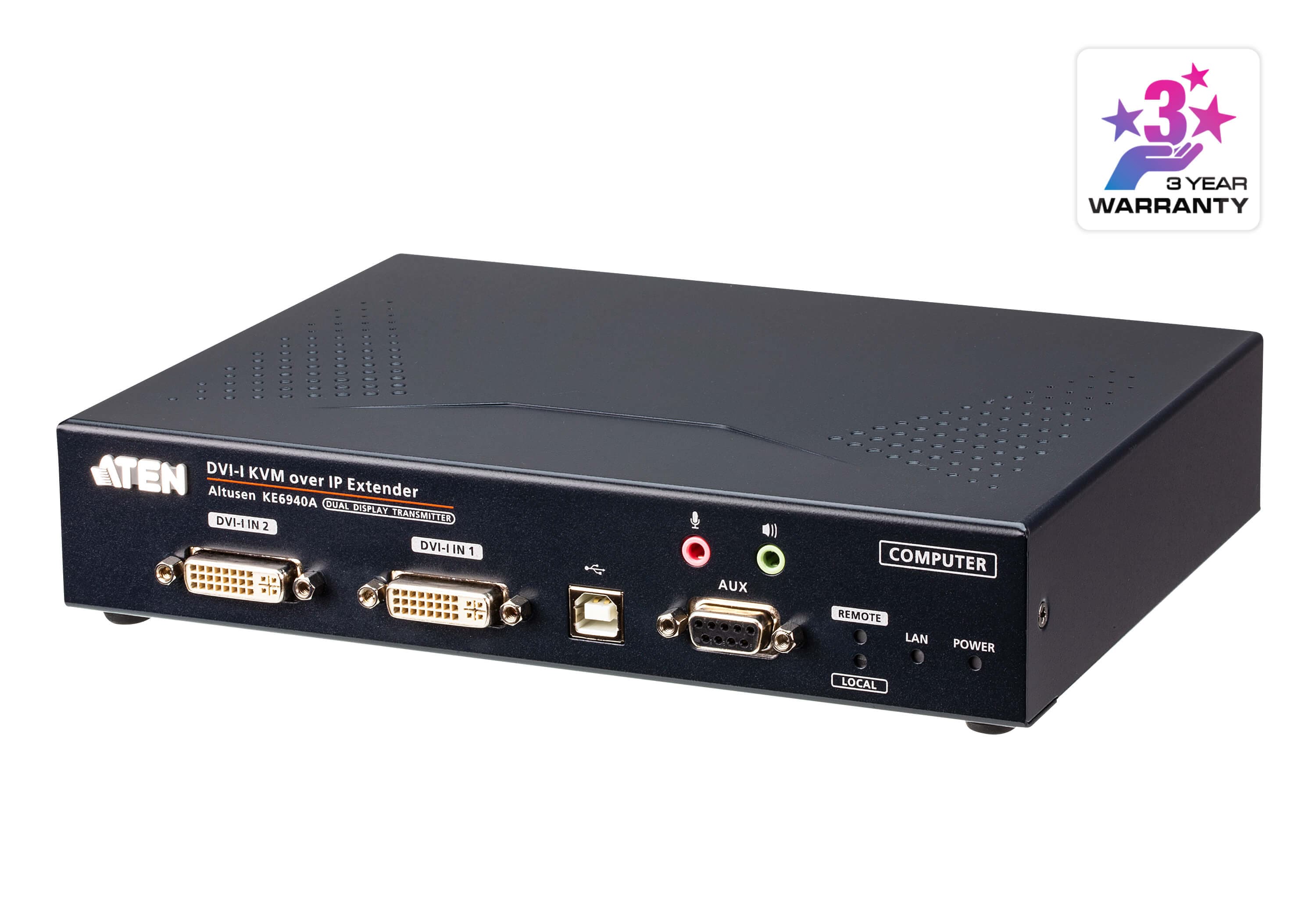 DVI-I Dual Display KVM over IP Transmitter — view 3