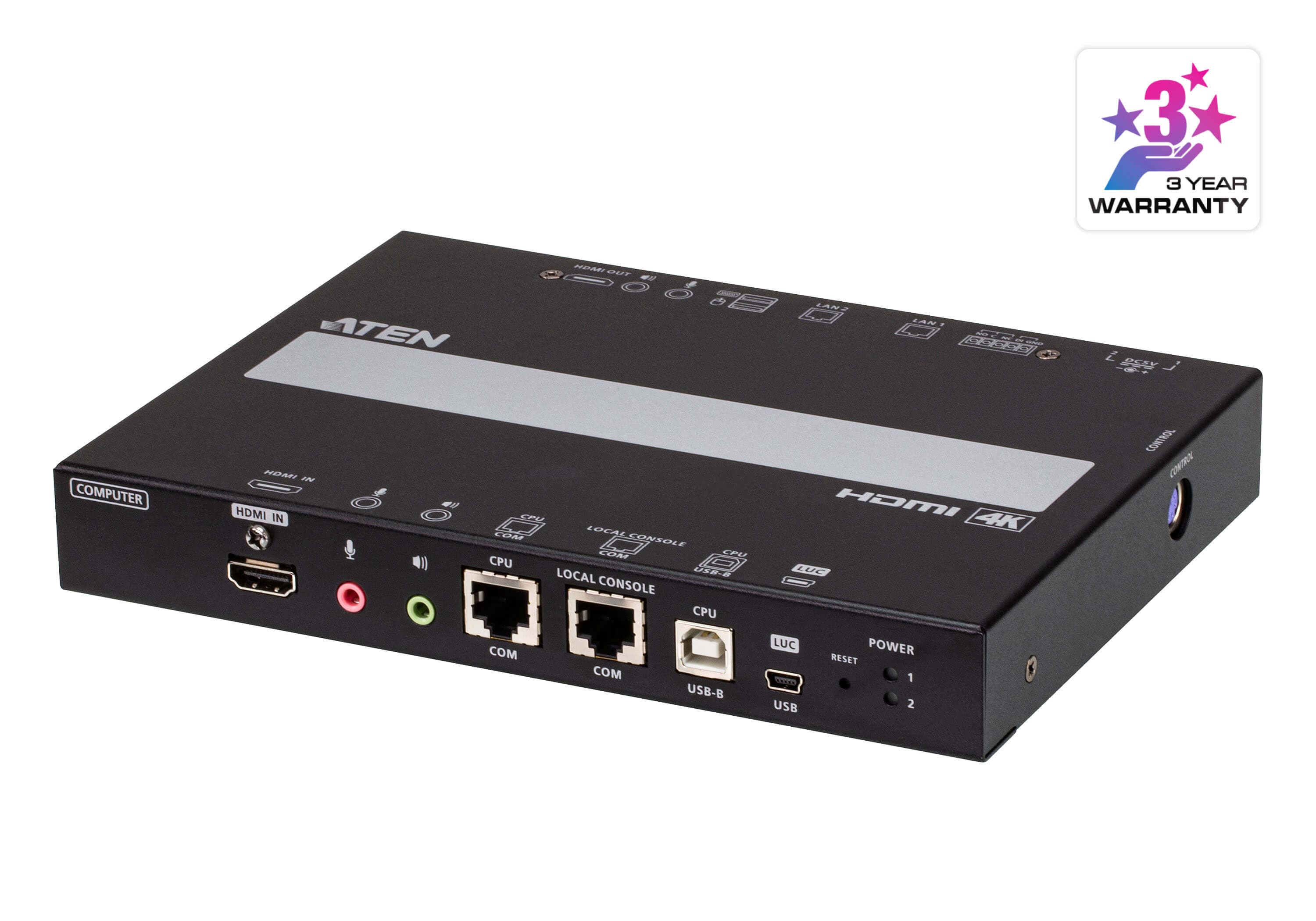 1-Local / Remote Shared Access Single Port 4K HDMI KVM over IP Switch — view 3