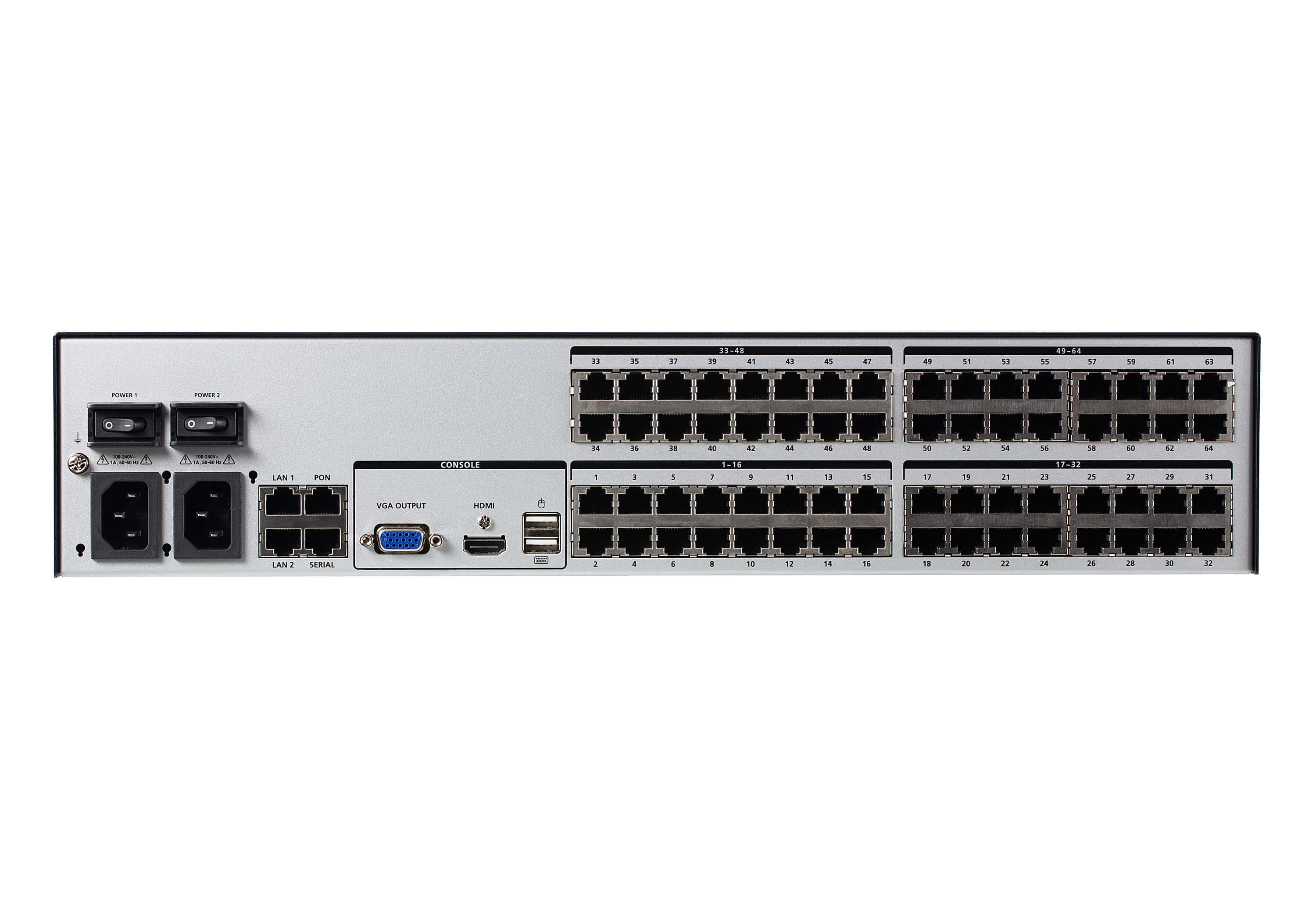 1-Local/4-Remote Shared Access 64-Port Multi-Interface Cat 5 KVM over IP Switch — изглед 2