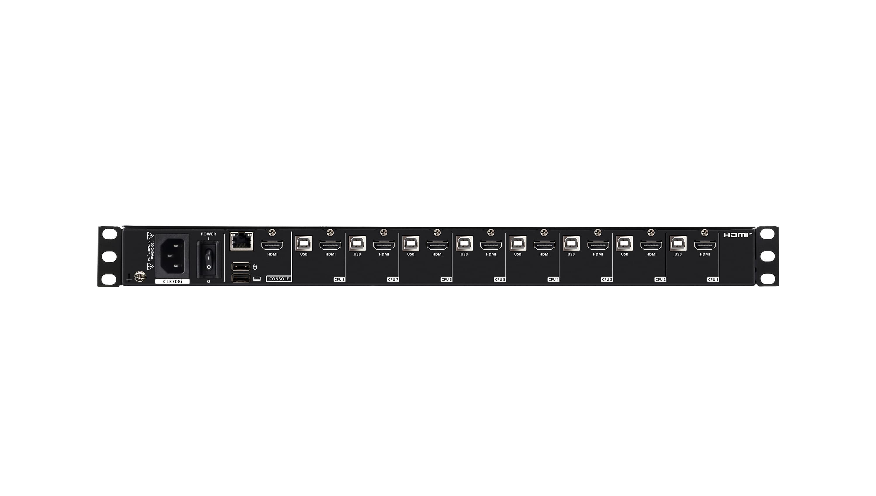 1-Local/Remote Shared Access 8-Port USB HDMI Single Rail WideScreen FHD LCD KVM over IP Switch — изглед 2