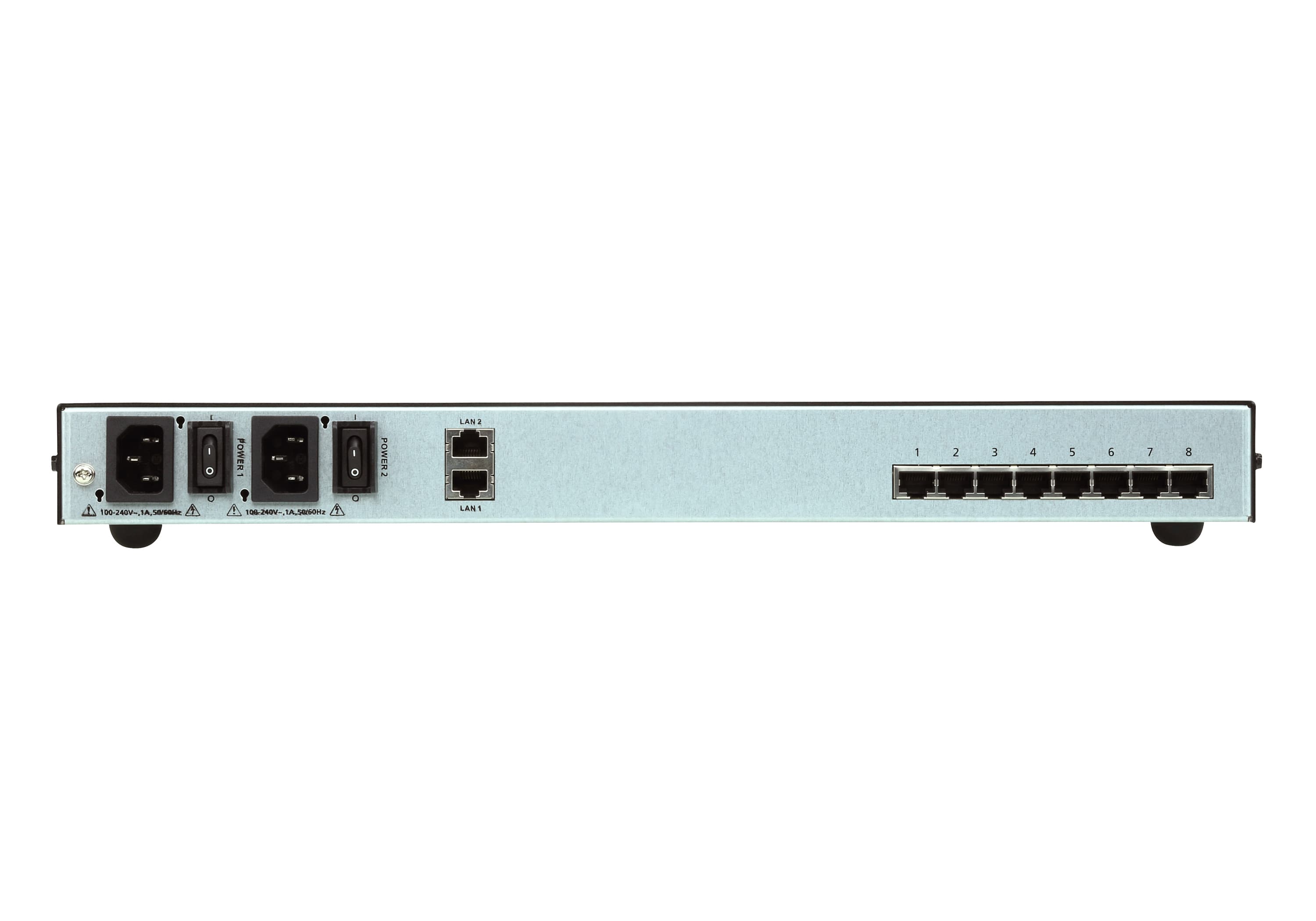 8-Port Serial Console Server with Dual Power/LAN — изглед 3