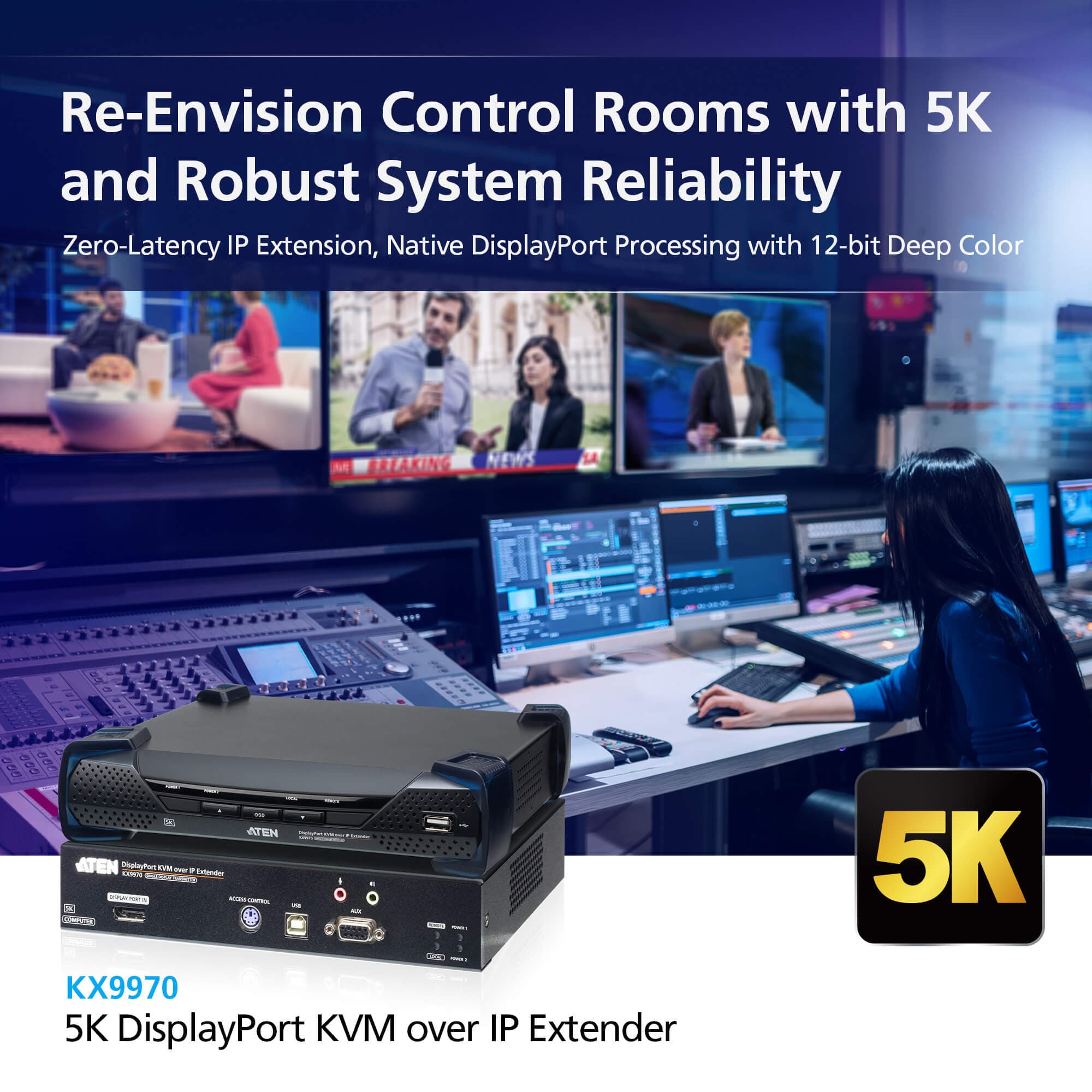 5K DisplayPort KVM over IP Receiver — изглед 4