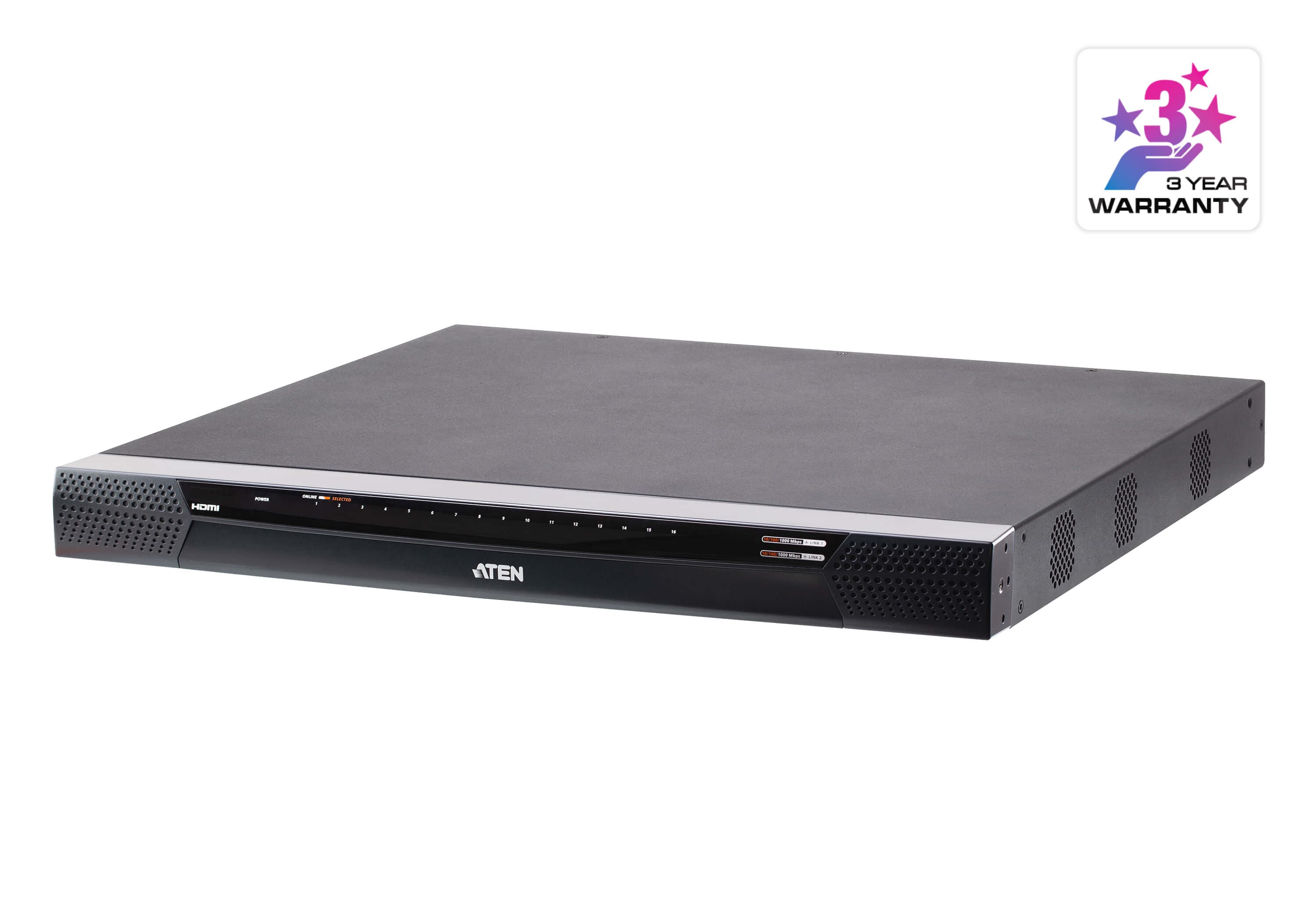 1-Local/4-Remote Shared Access 16-Port Multi-Interface Cat 5 KVM over IP Switch — view 3