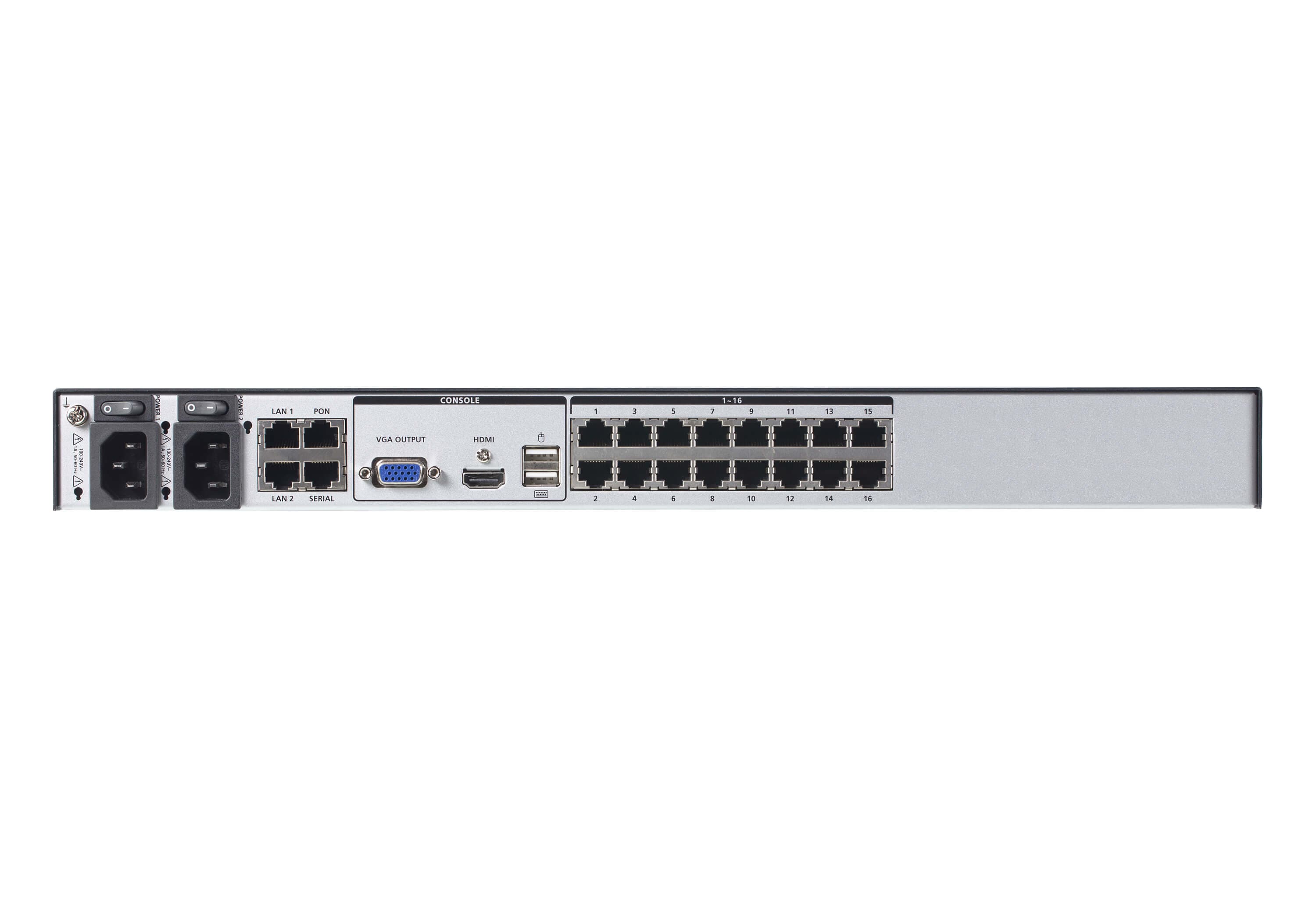 1-Local/4-Remote Shared Access 16-Port Multi-Interface Cat 5 KVM over IP Switch — изглед 2