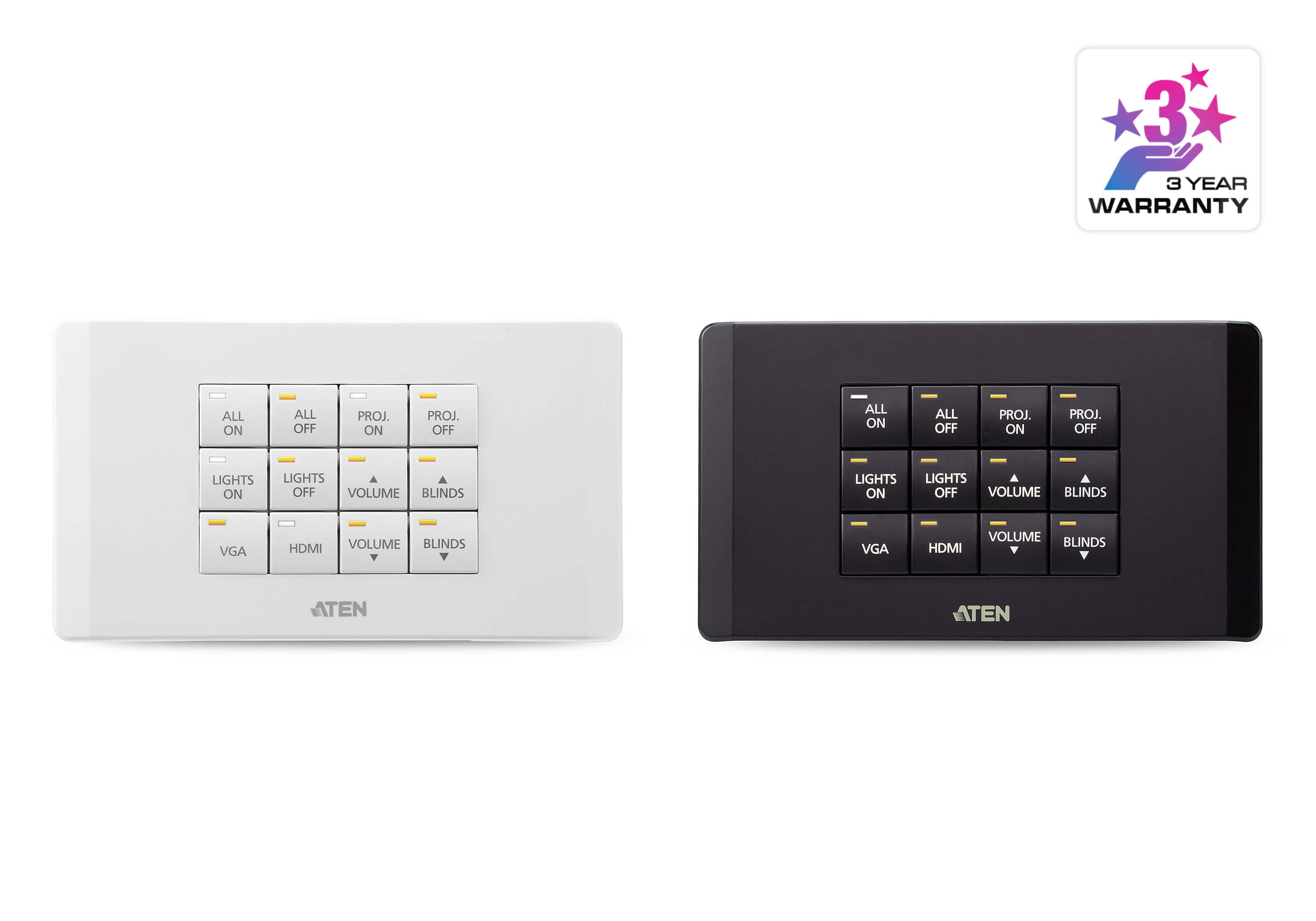 ATEN Control System - 12-button Keypad (EU, 2 Gang) — изглед 3