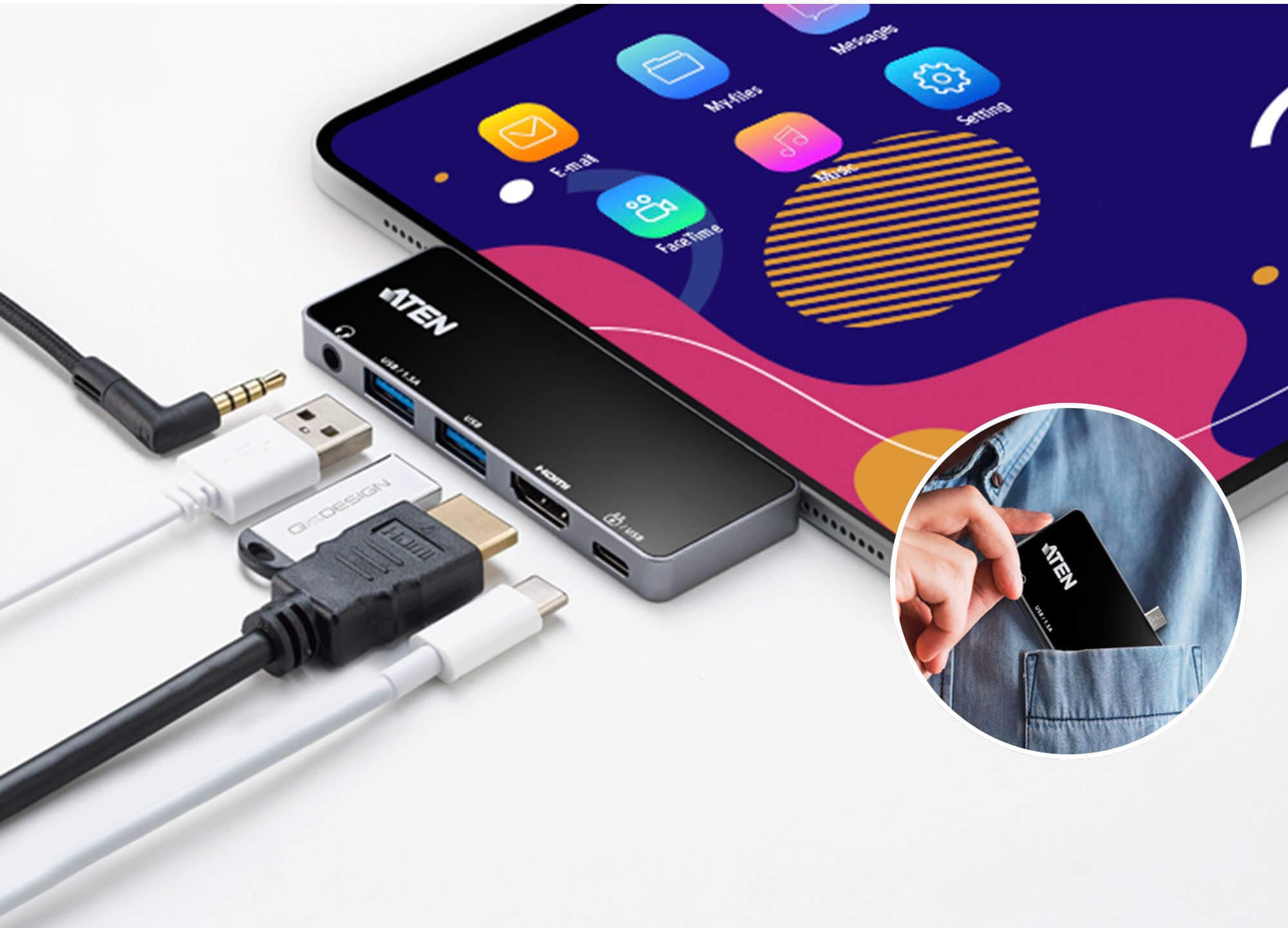 USB-C Travel Dock with Power Pass-Through — изглед 5