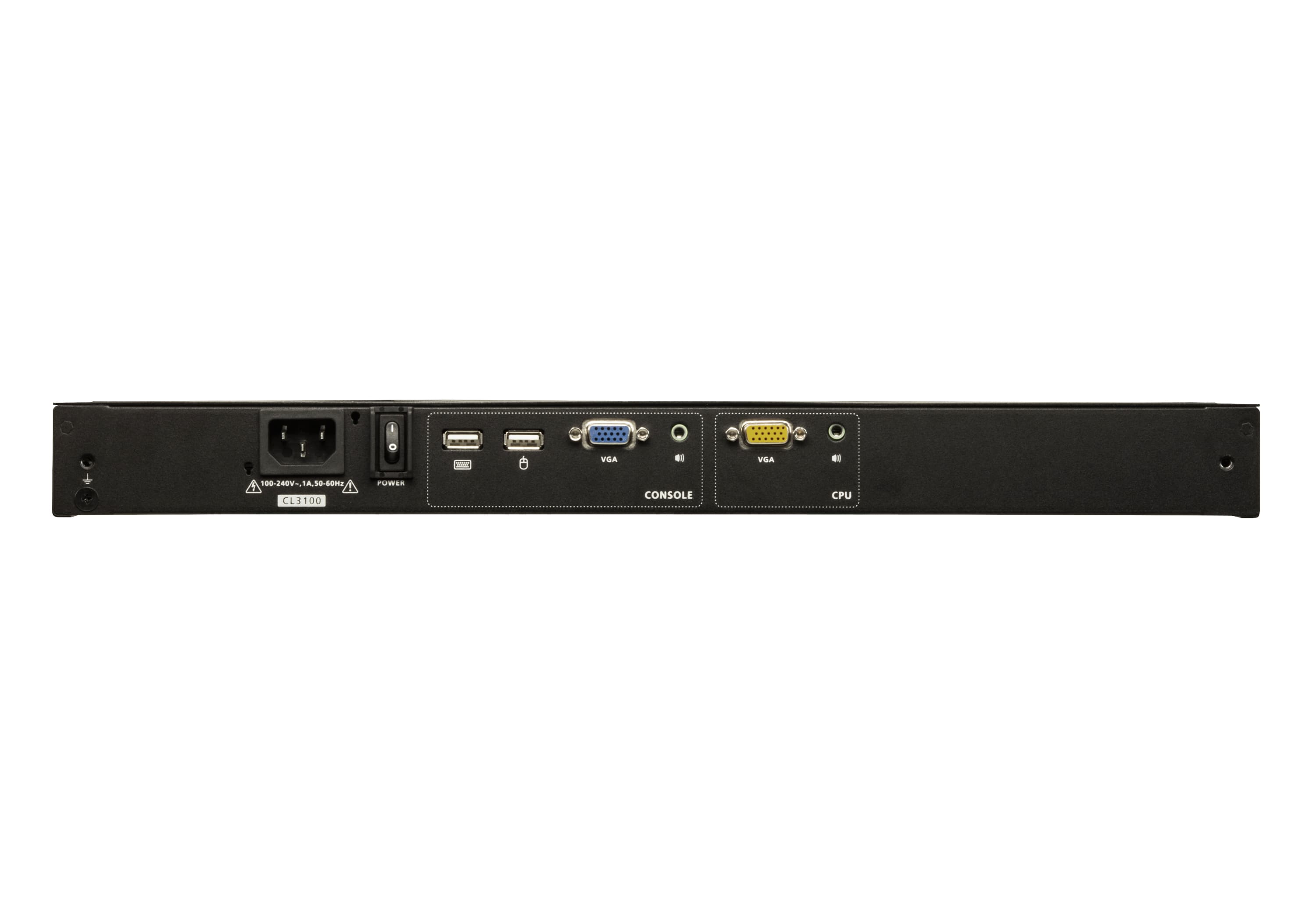 Ultra Short Depth Single Rail WideScreen LCD Console (USB,VGA)