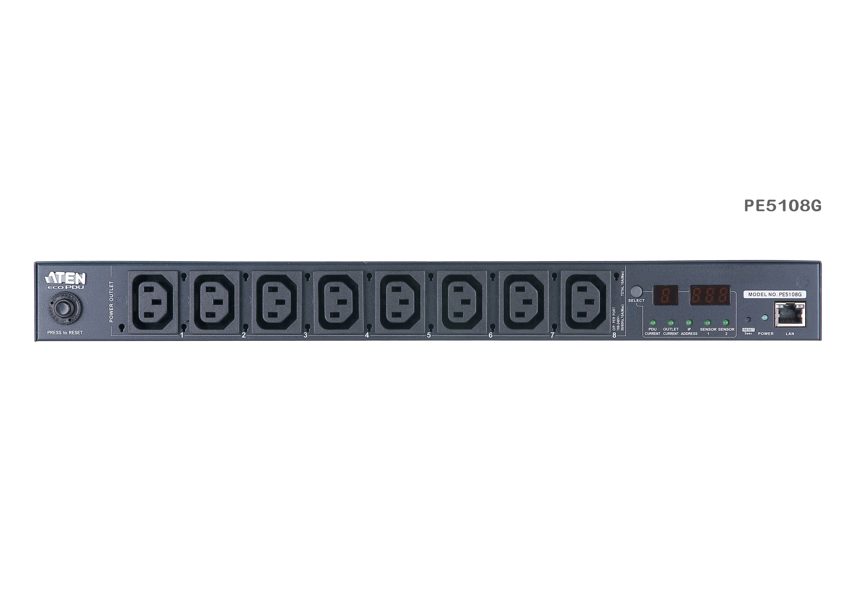 15A/10A 8-Outlet 1U Metered eco PDU — изглед 5