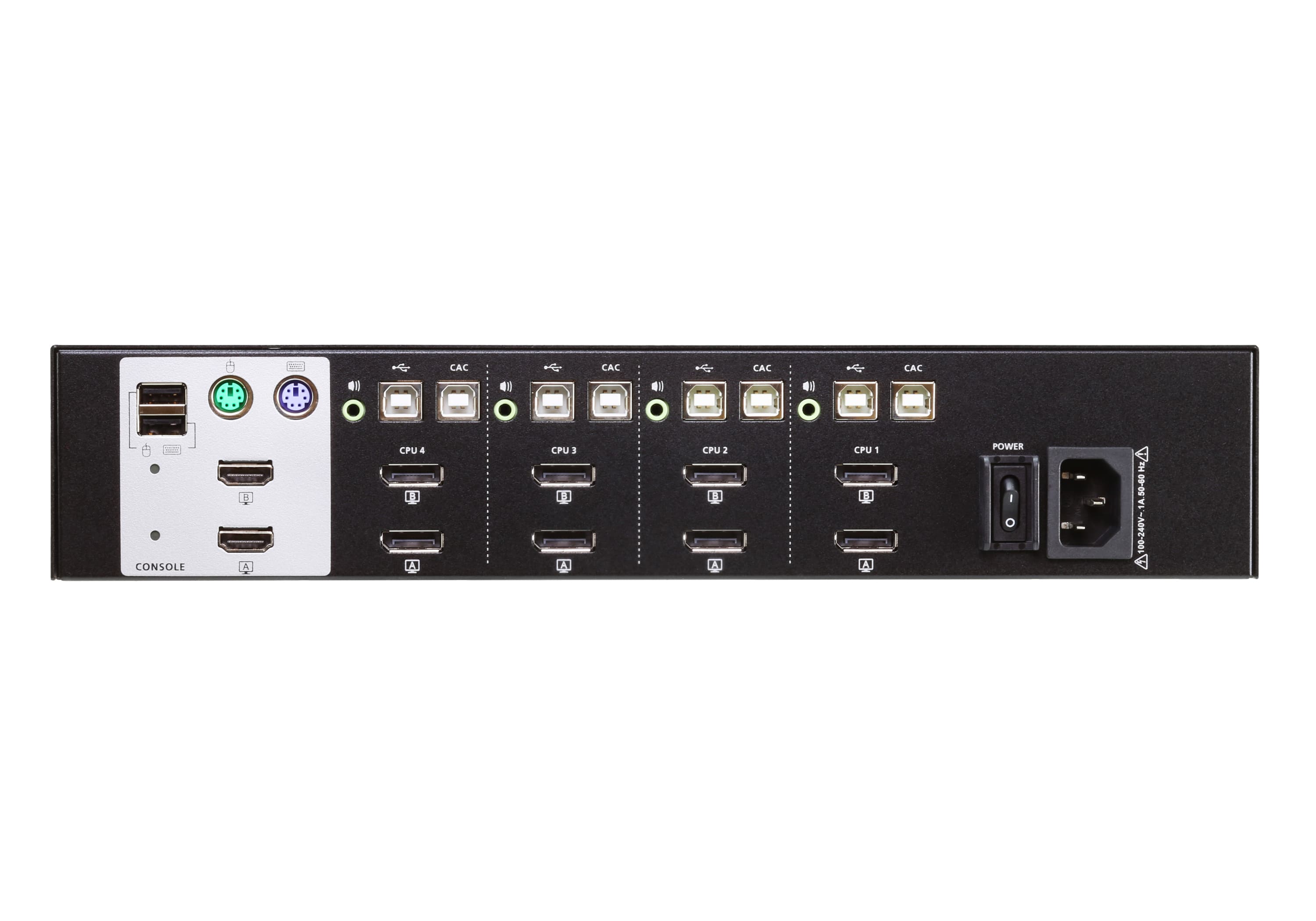 4-Port USB DisplayPort Dual Display Secure KVM Switch (PSS PP v3.0 Compliant) — view 2