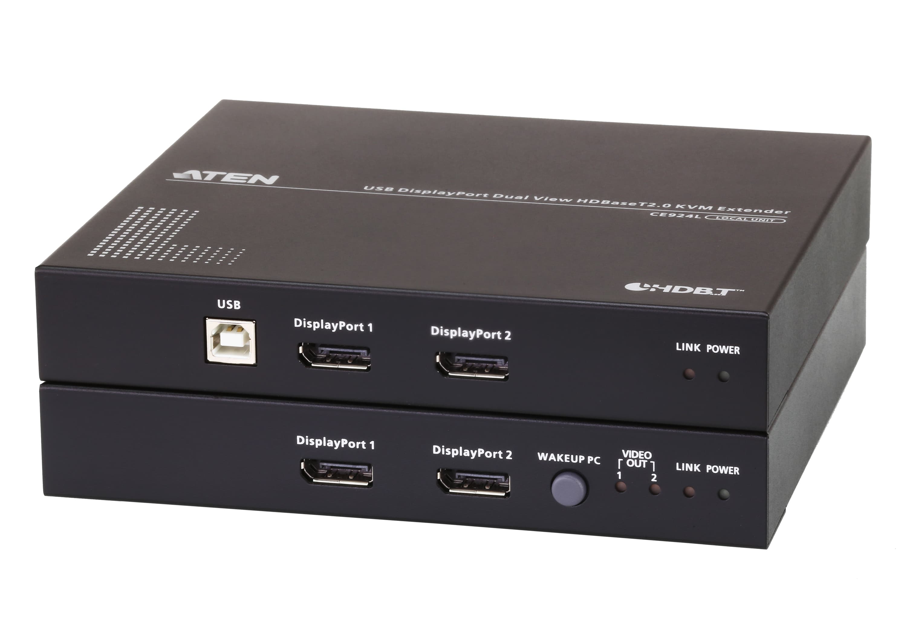 USB DisplayPort Dual View HDBaseT™ 2.0 KVM Extender (4K@100m for Single View) — изглед 3