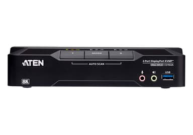 2-Port USB 3.0 8K DisplayPort KVMP™ Switch (Cables included)