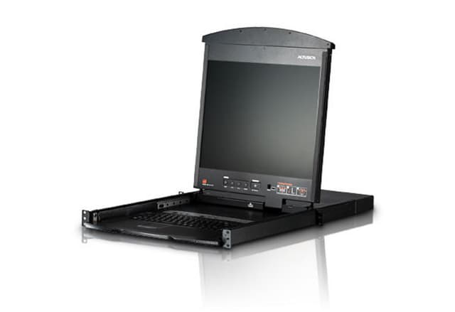 8-Port Cat 5 High-Density Dual Rail LCD KVM Switch