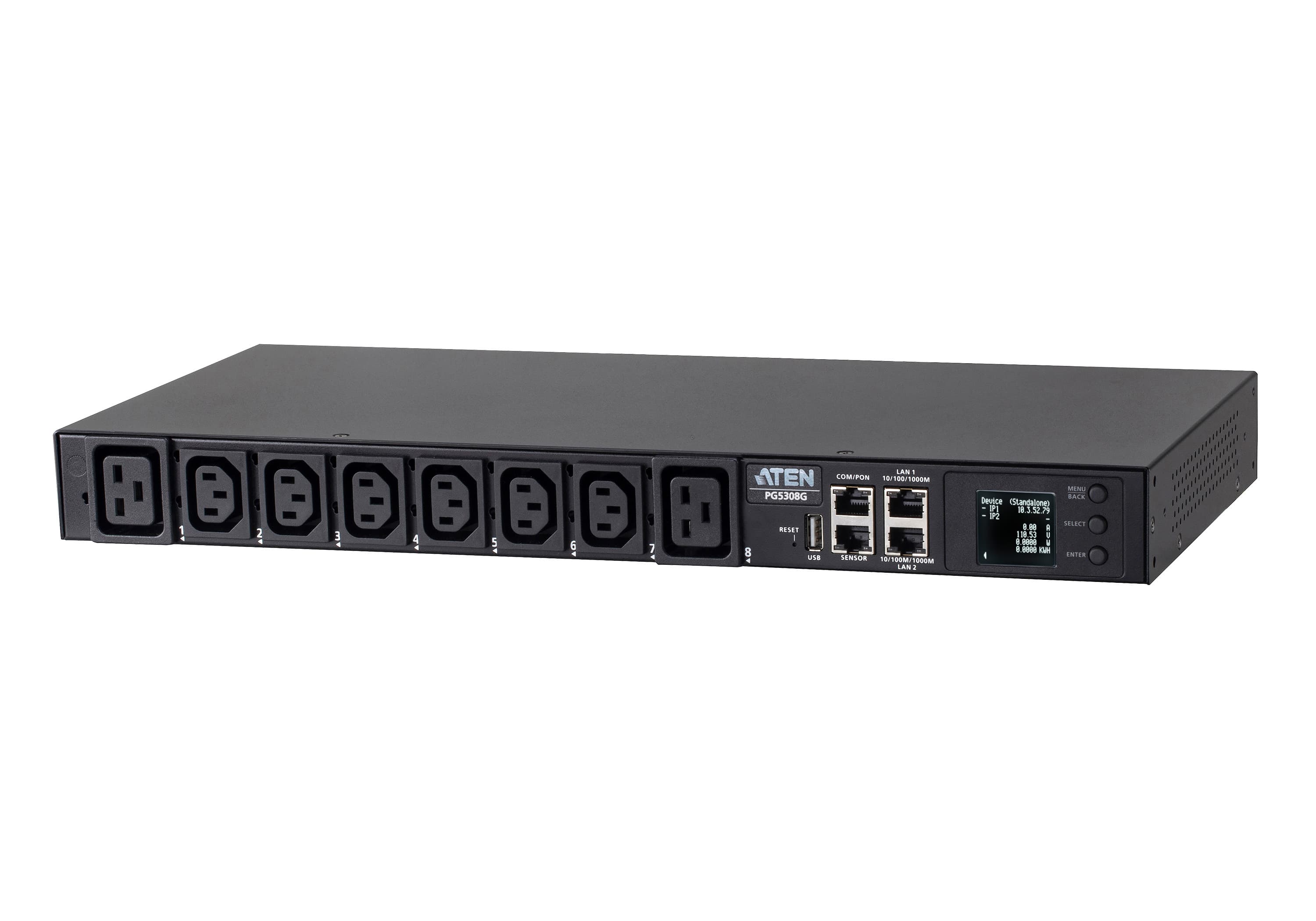 30A/32A 8-Outlet 1U Metered eco PDU — изглед 4