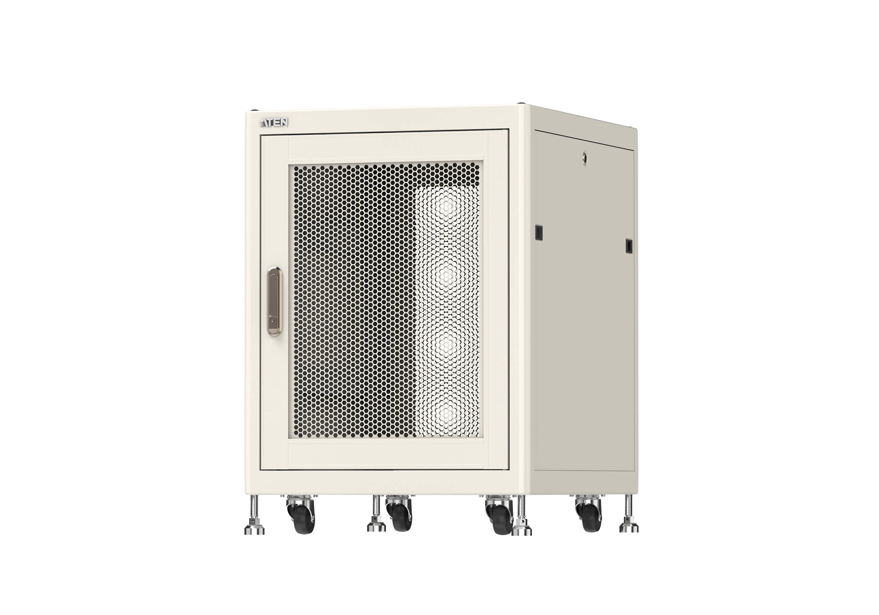 15U Standard Rack with Perforated Front and Rear Doors — view 3