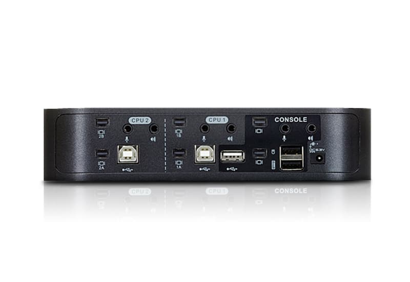 2-Port USB Mini DisplayPort/Audio Dual Display KVMP™ Switch (Cables included) — изглед 4