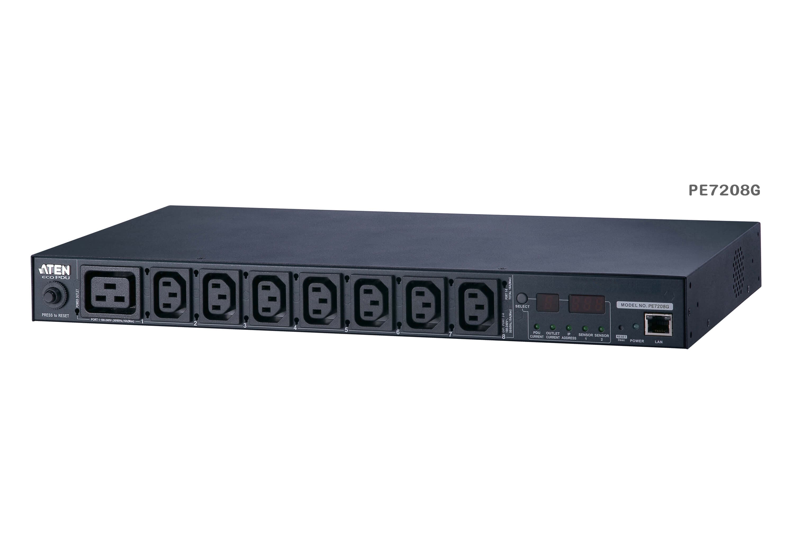 20A/16A 8-Outlet 1U Outlet-Metered eco PDU — изглед 4