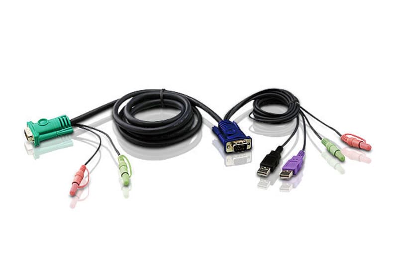 3M USB 2.0 KVM Cable with 3 in 1 SPHD and Audio