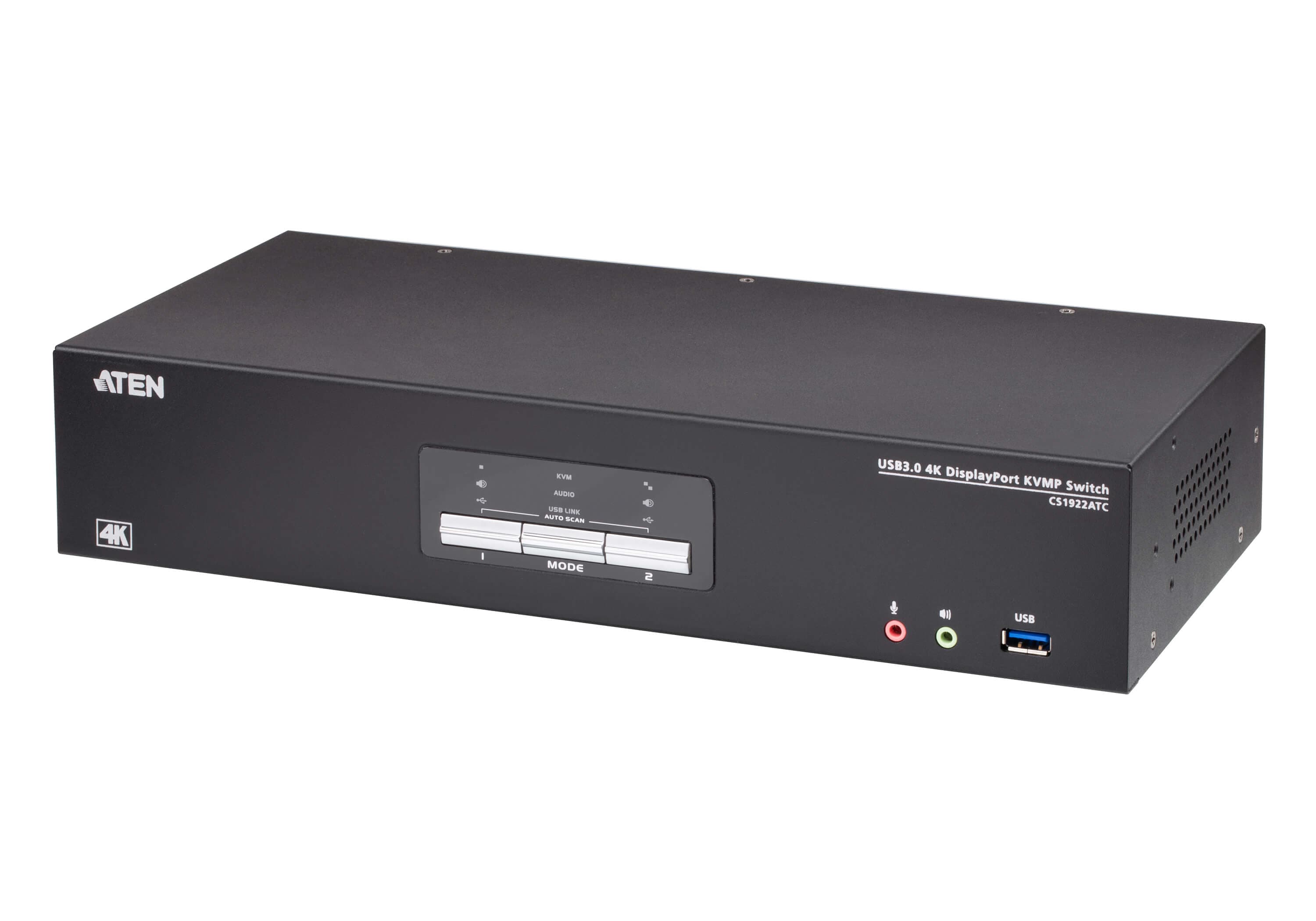 2-Port USB 3.0 4K DisplayPort KVMP™ Switch for ATC — view 3