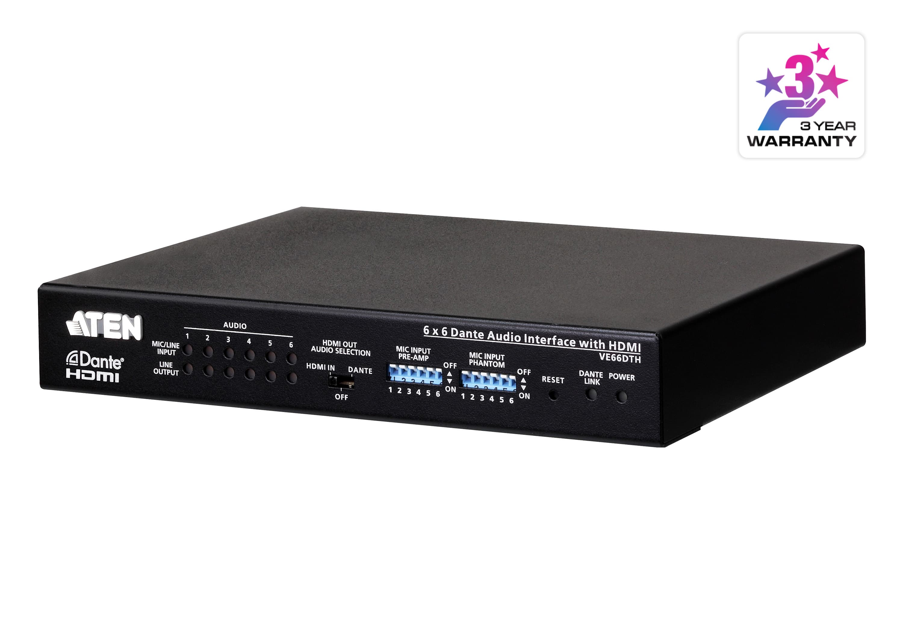 6 x 6 Dante Audio Interface with HDMI — изглед 3
