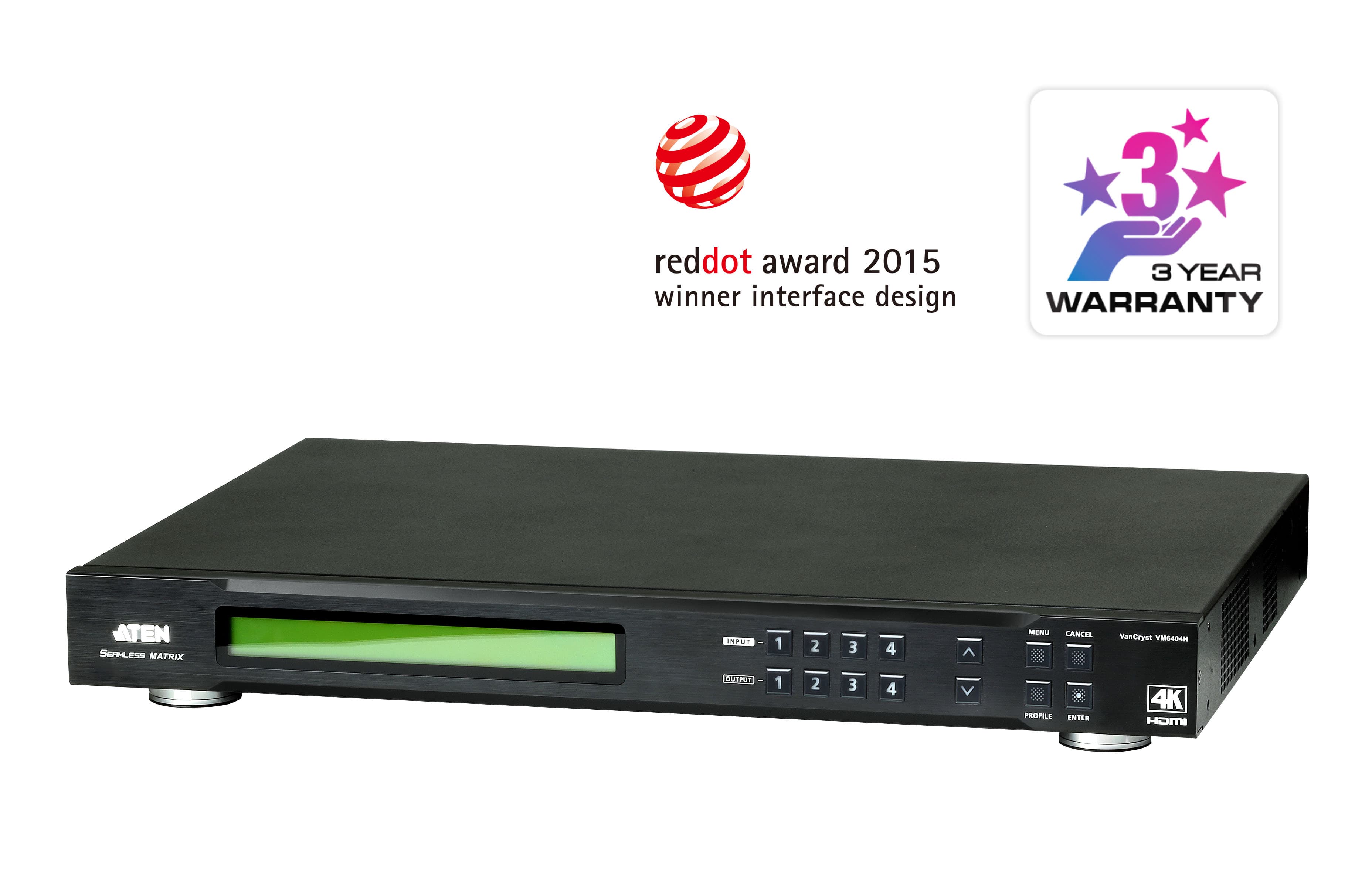 4x4 4K HDMI Matrix Switch with Scaler — изглед 3