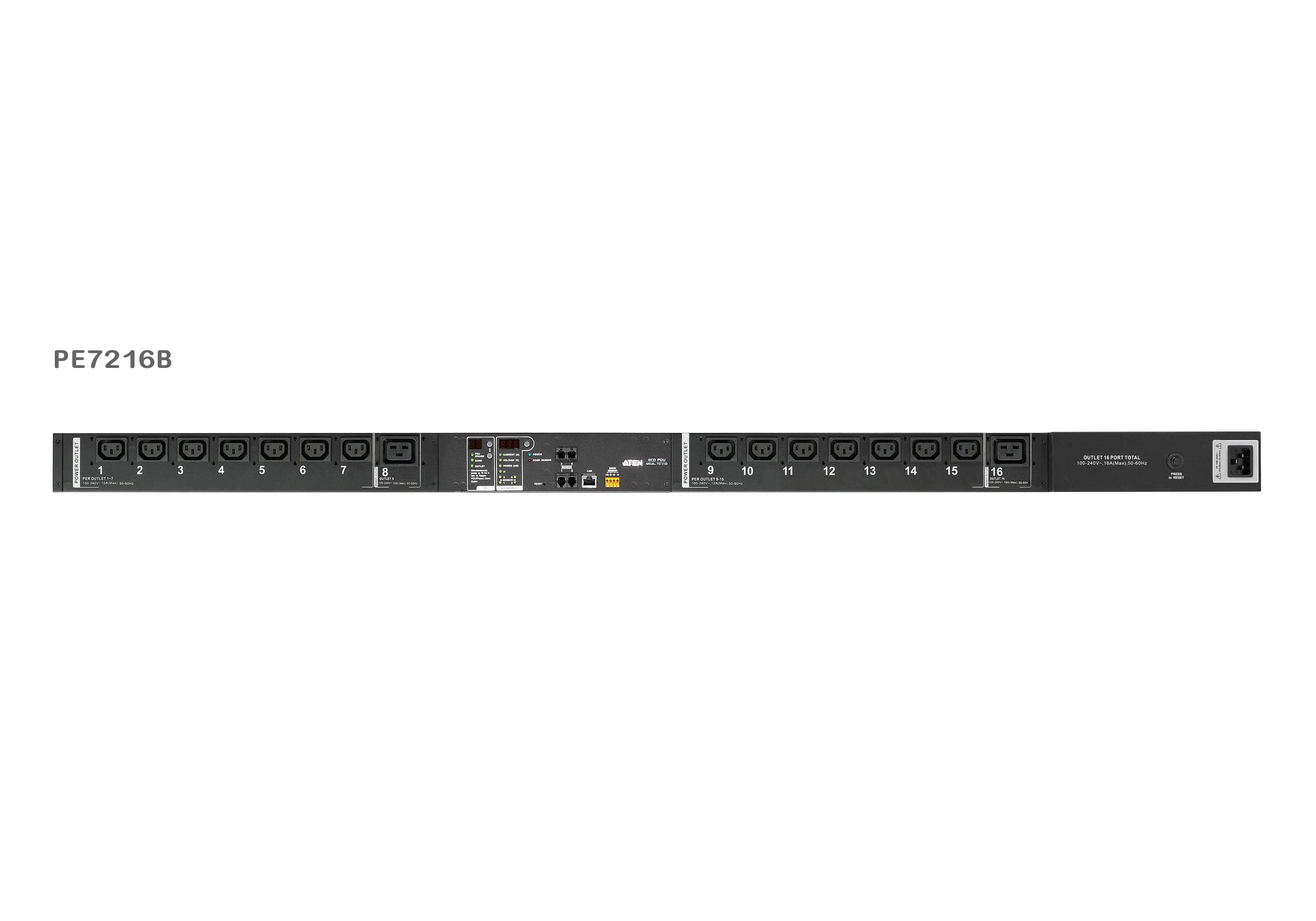 20A/16A 16-Outlet Outlet-Metered eco PDU — изглед 2