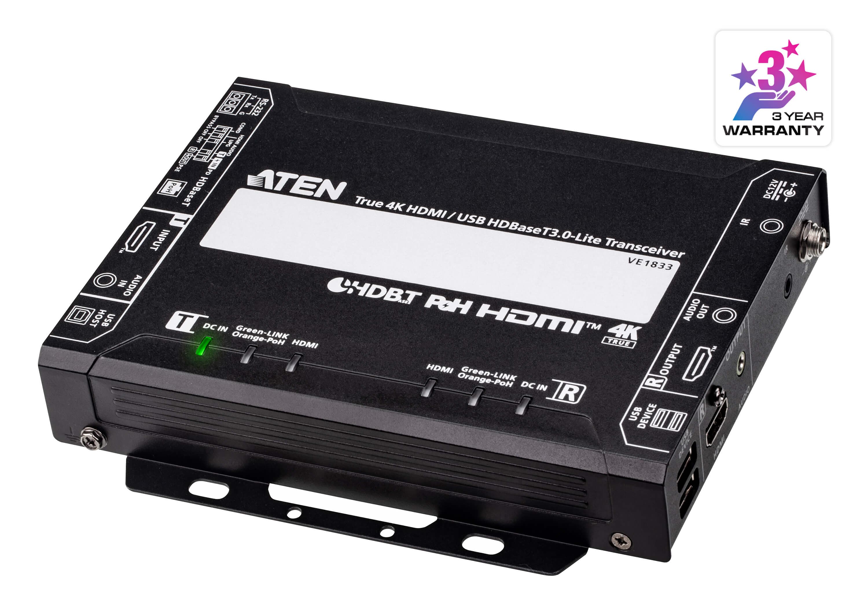 True 4K HDMI / USB HDBaseT 3.0 - Lite Transceiver with PoH (True 4K@40 m) — изглед 3