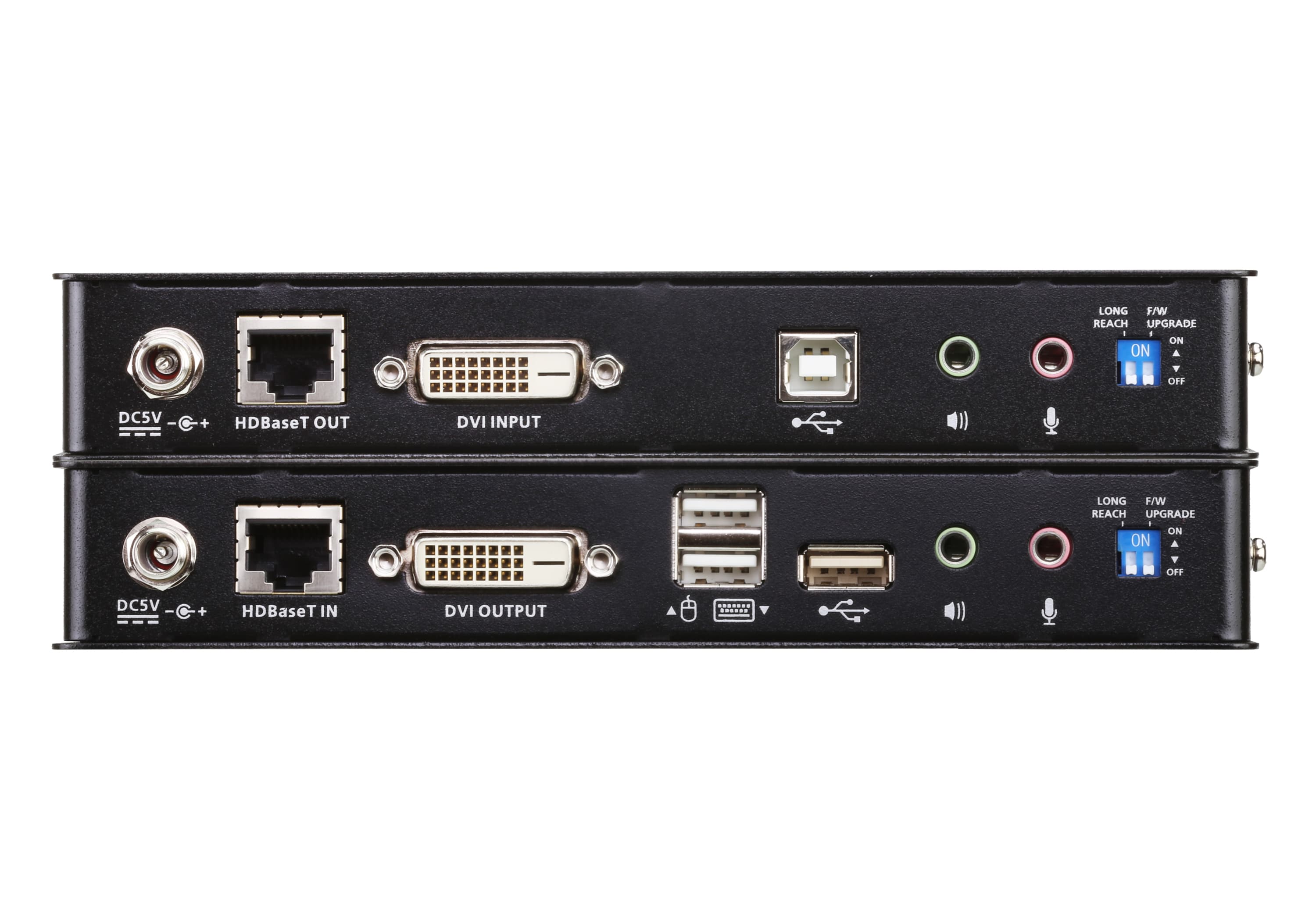 USB DVI HDBaseT™ 2.0 KVM Extender (Long Reach mode up to 1920 x 1080@150 m) — изглед 2