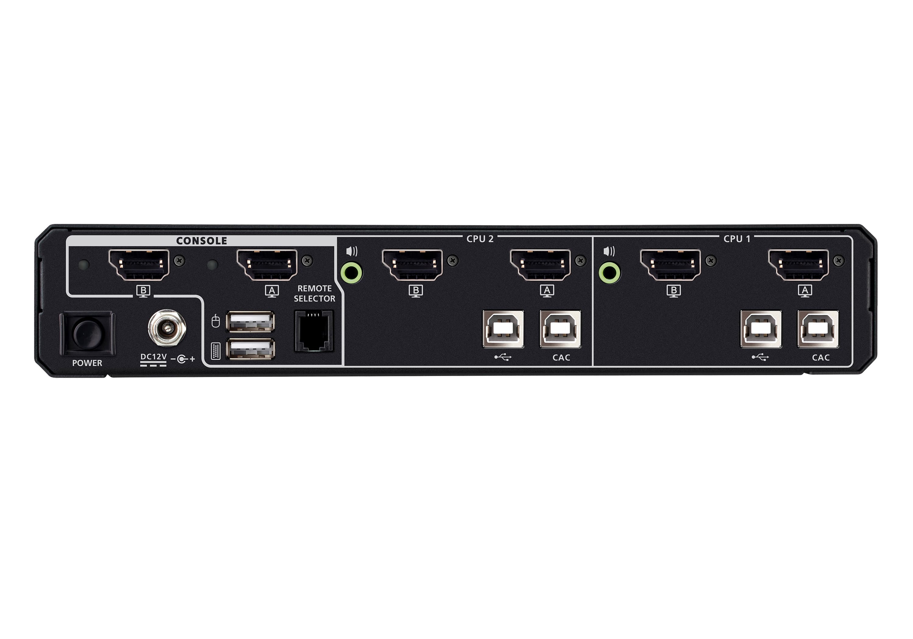 2-Port USB 5K DisplayPort/HDMI Dual Display Universal Secure KVM Switch with CAC (PSD PP v4.0 Compliant) — изглед 2