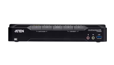 4-Port USB 3.0 8K DisplayPort Dual-Display KVMP™ Switch (Cables included)