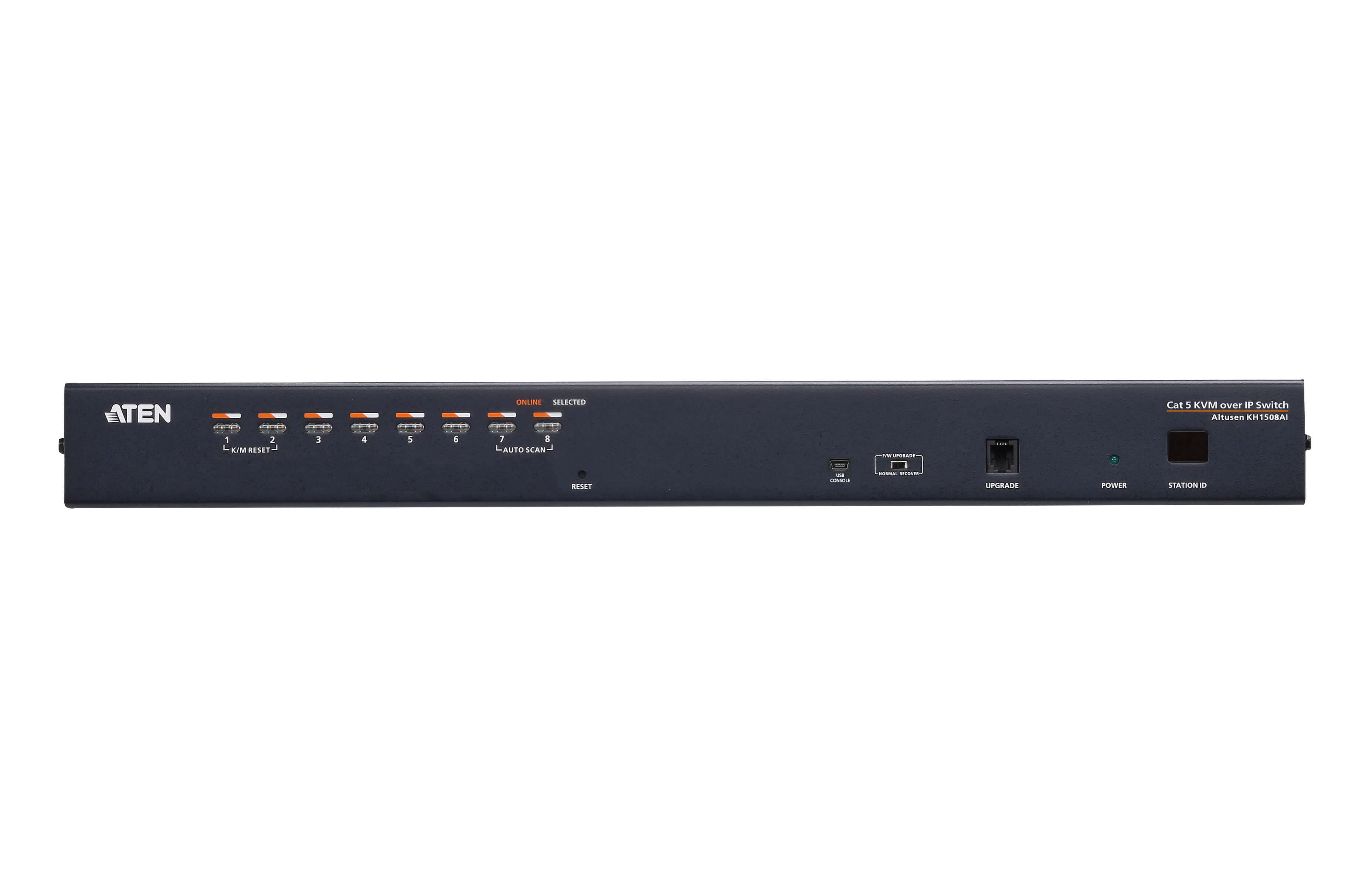 1-Local/Remote Shared Access 8-Port Multi-Interface Cat 5 KVM over IP Switch