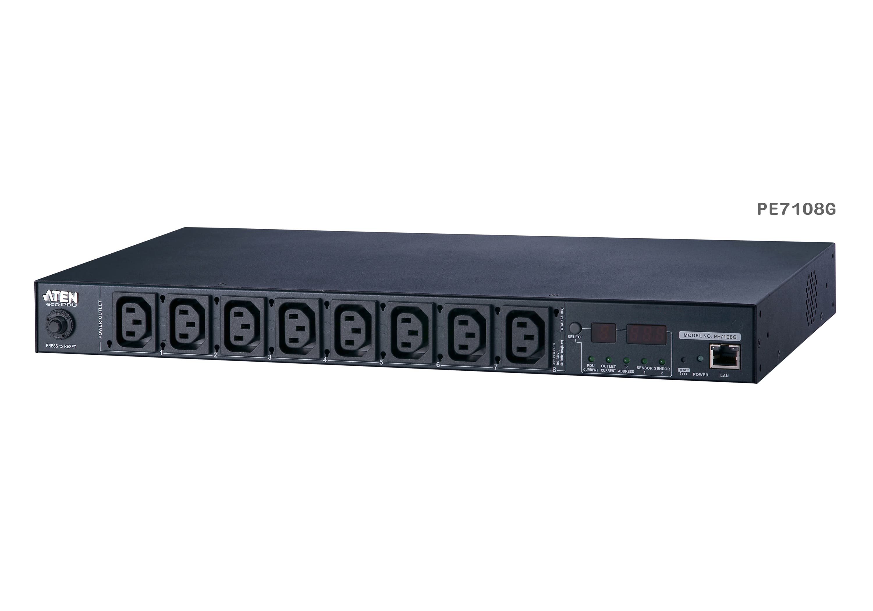 15A/10A 8-Outlet 1U Outlet-Metered eco PDU — изглед 4