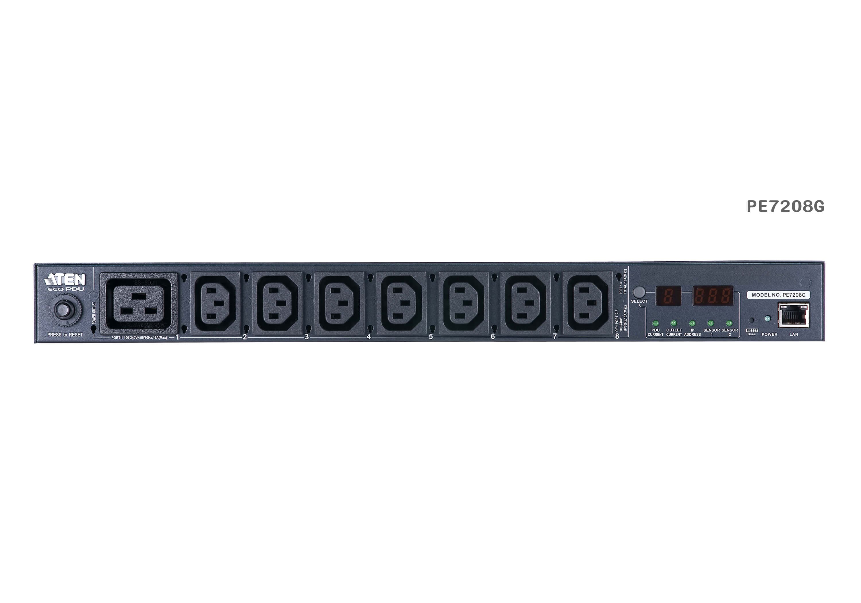20A/16A 8-Outlet 1U Outlet-Metered eco PDU — изглед 5