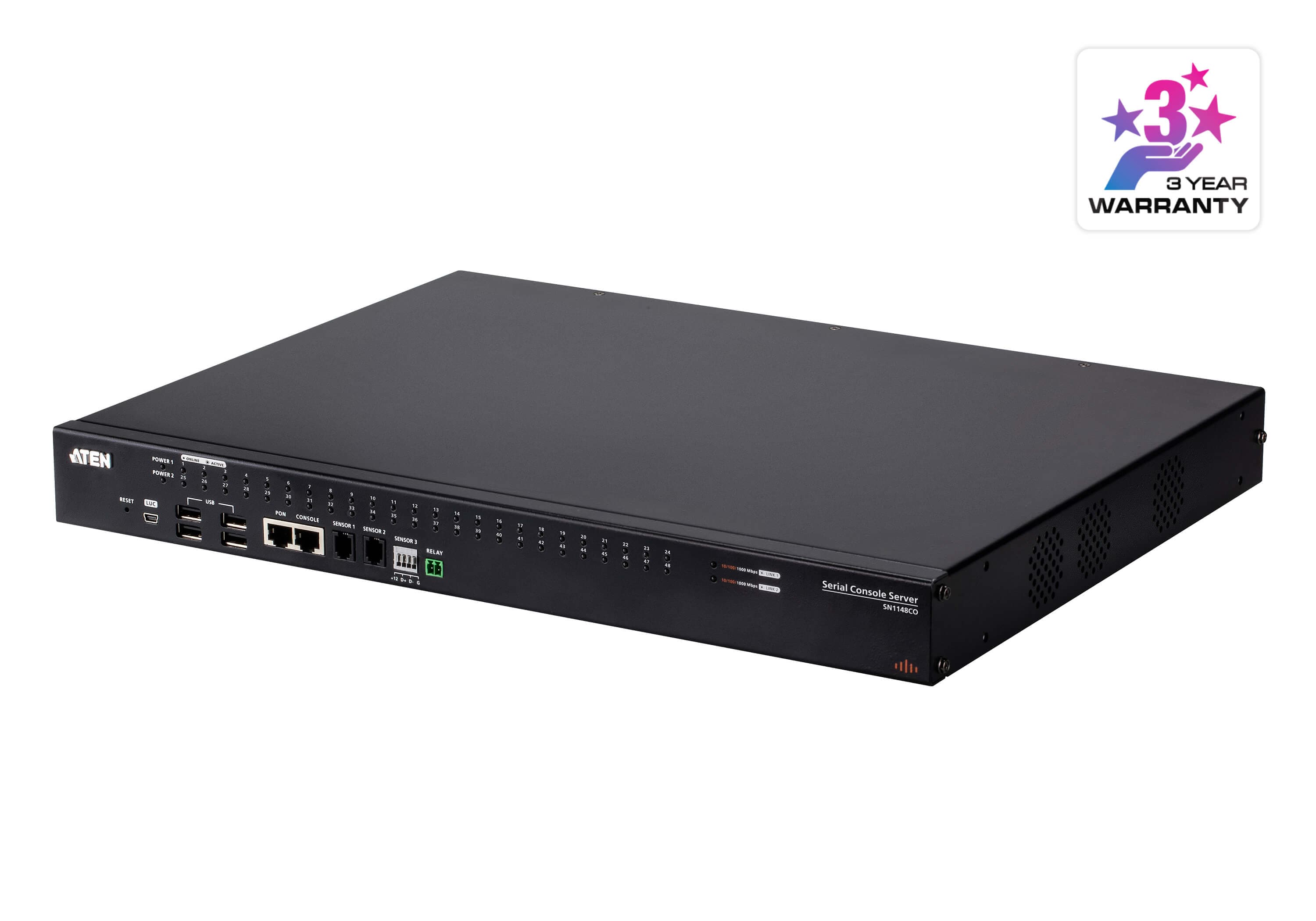 48-Port Serial Console Server with Dual Power / SFP — изглед 3