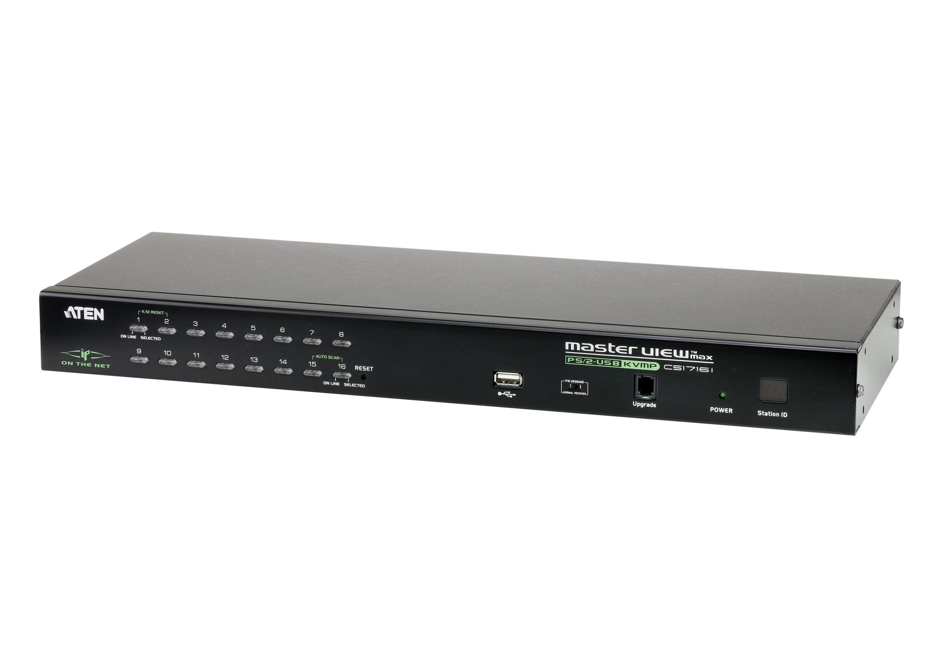 1-Local / Remote Shared Access 16-Port PS/2-USB VGA KVM over IP Switch