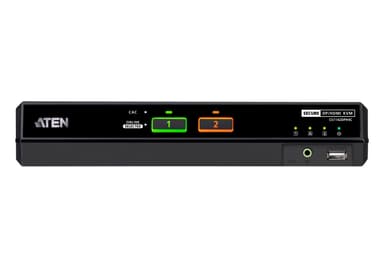 2-Port USB 5K DisplayPort/HDMI Dual Display Universal Secure KVM Switch with CAC (PSD PP v4.0 Compliant)